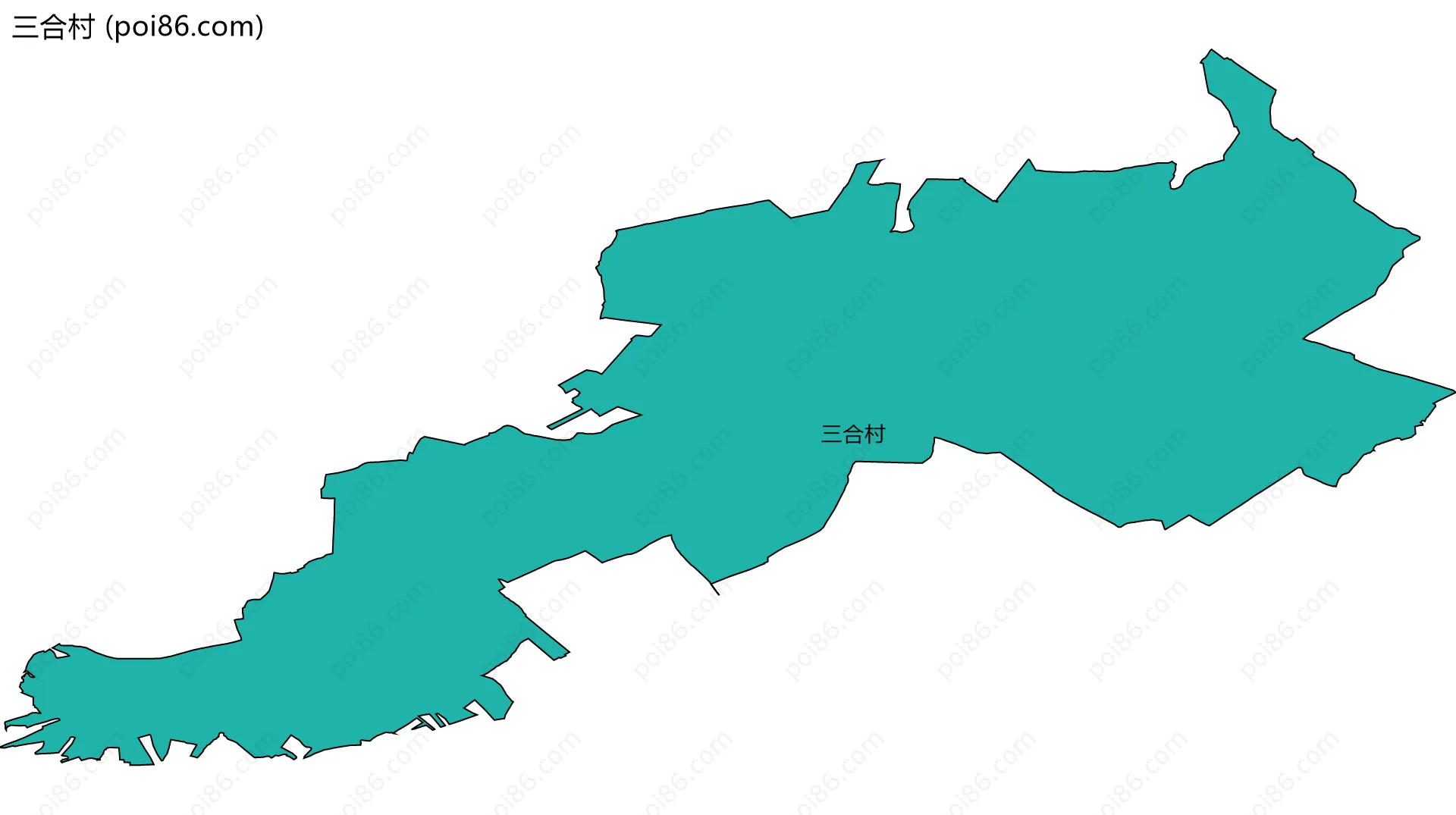 三合村边界地图