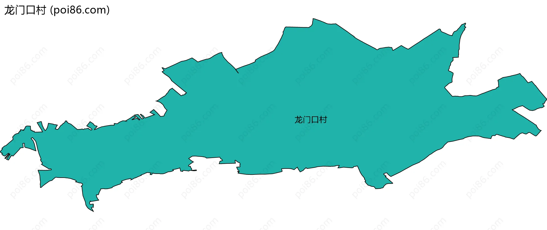 龙门口村边界地图