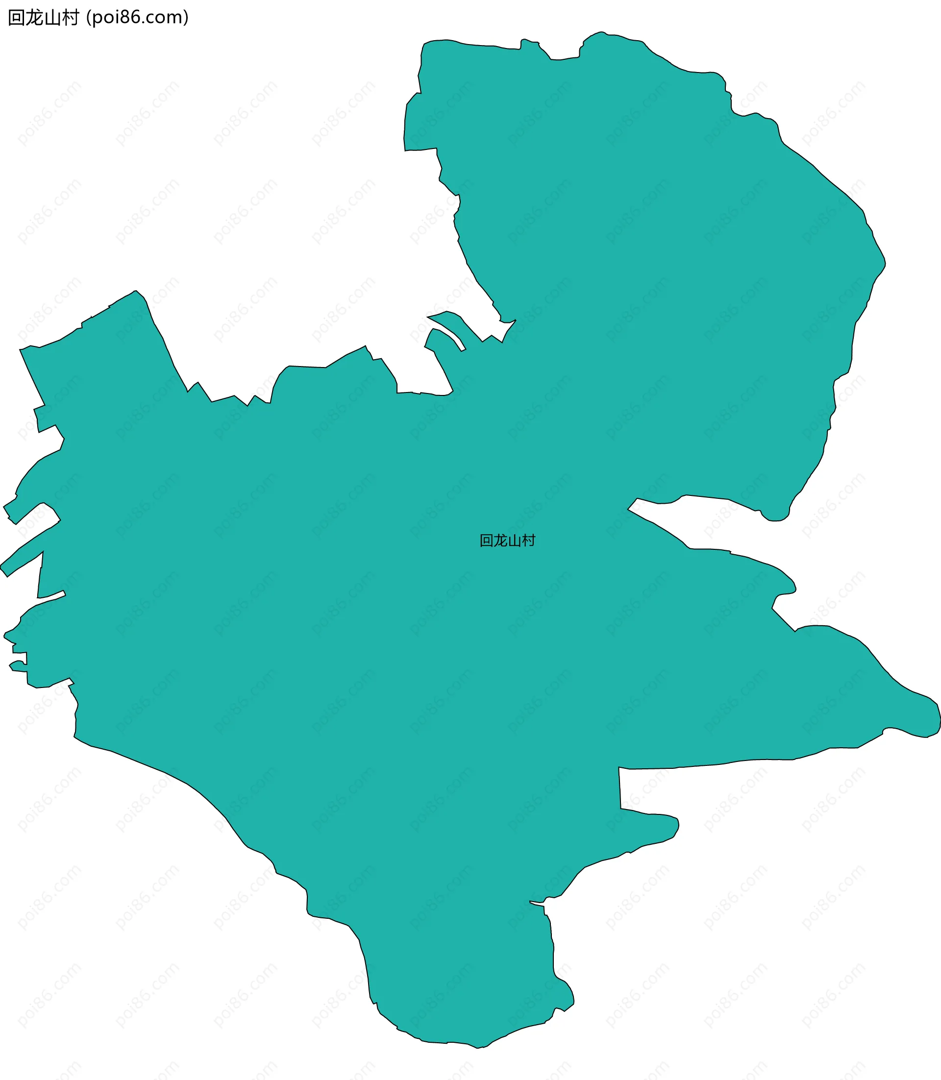 回龙山村边界地图