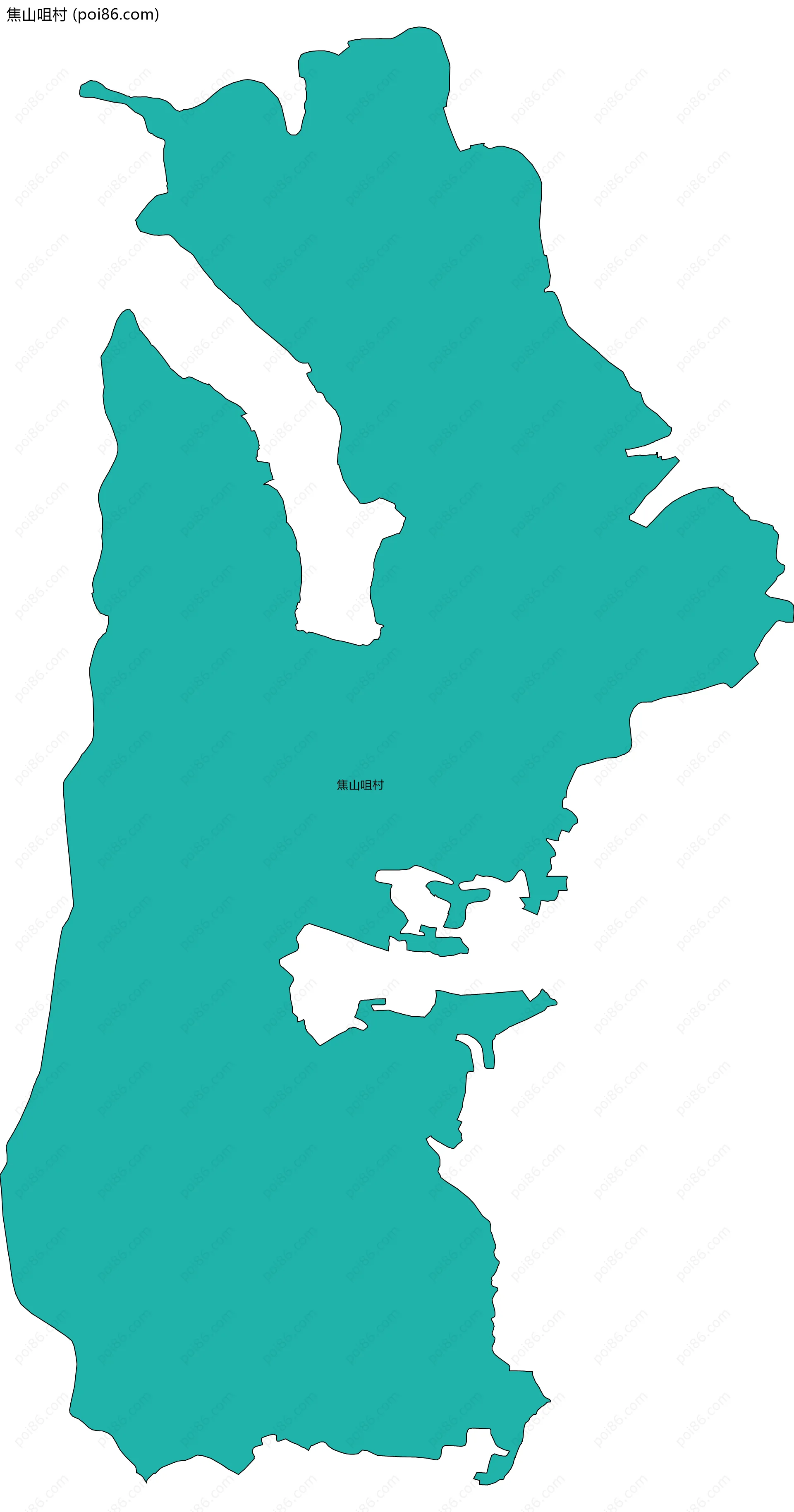 焦山咀村边界地图