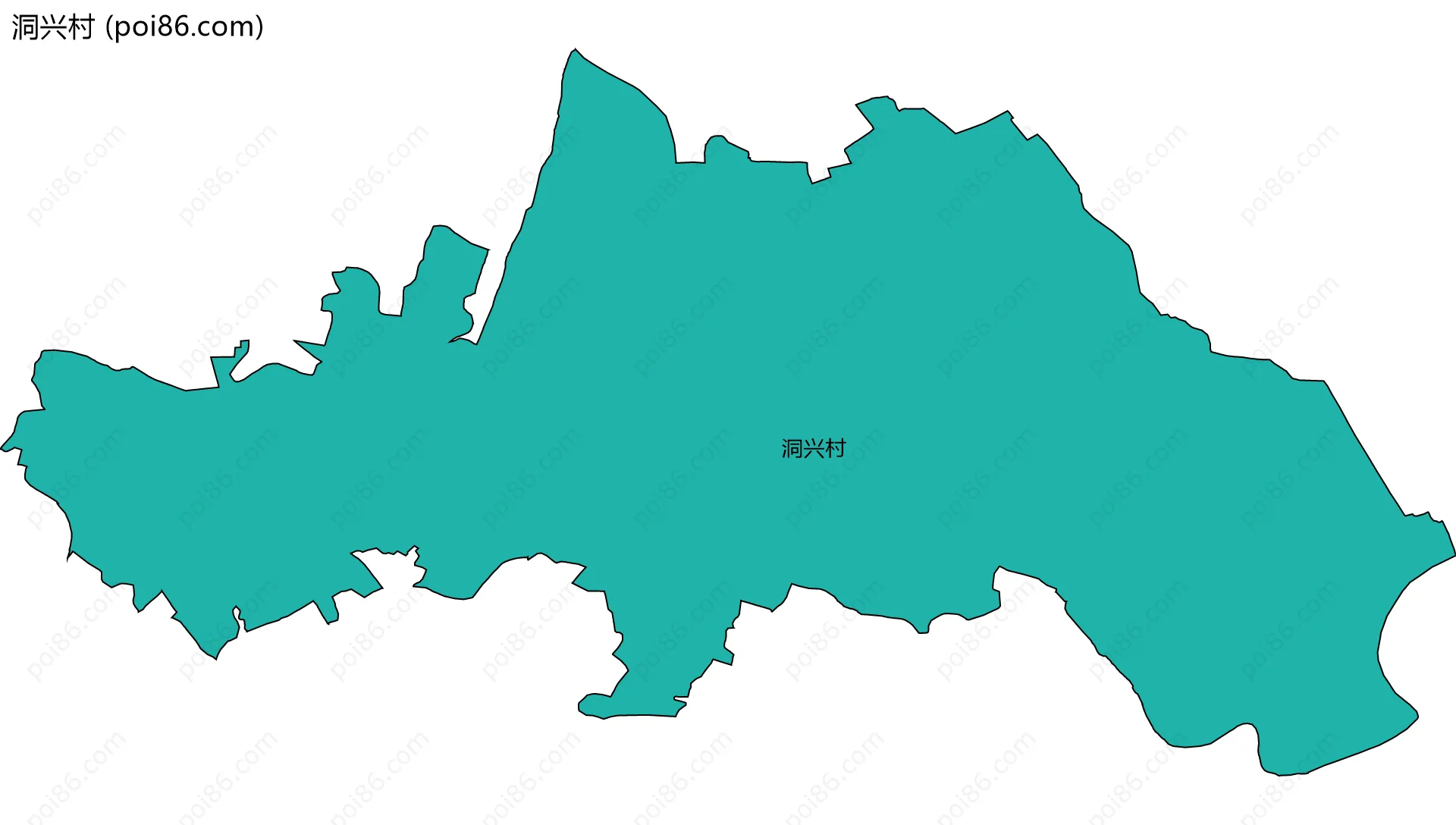 洞兴村边界地图