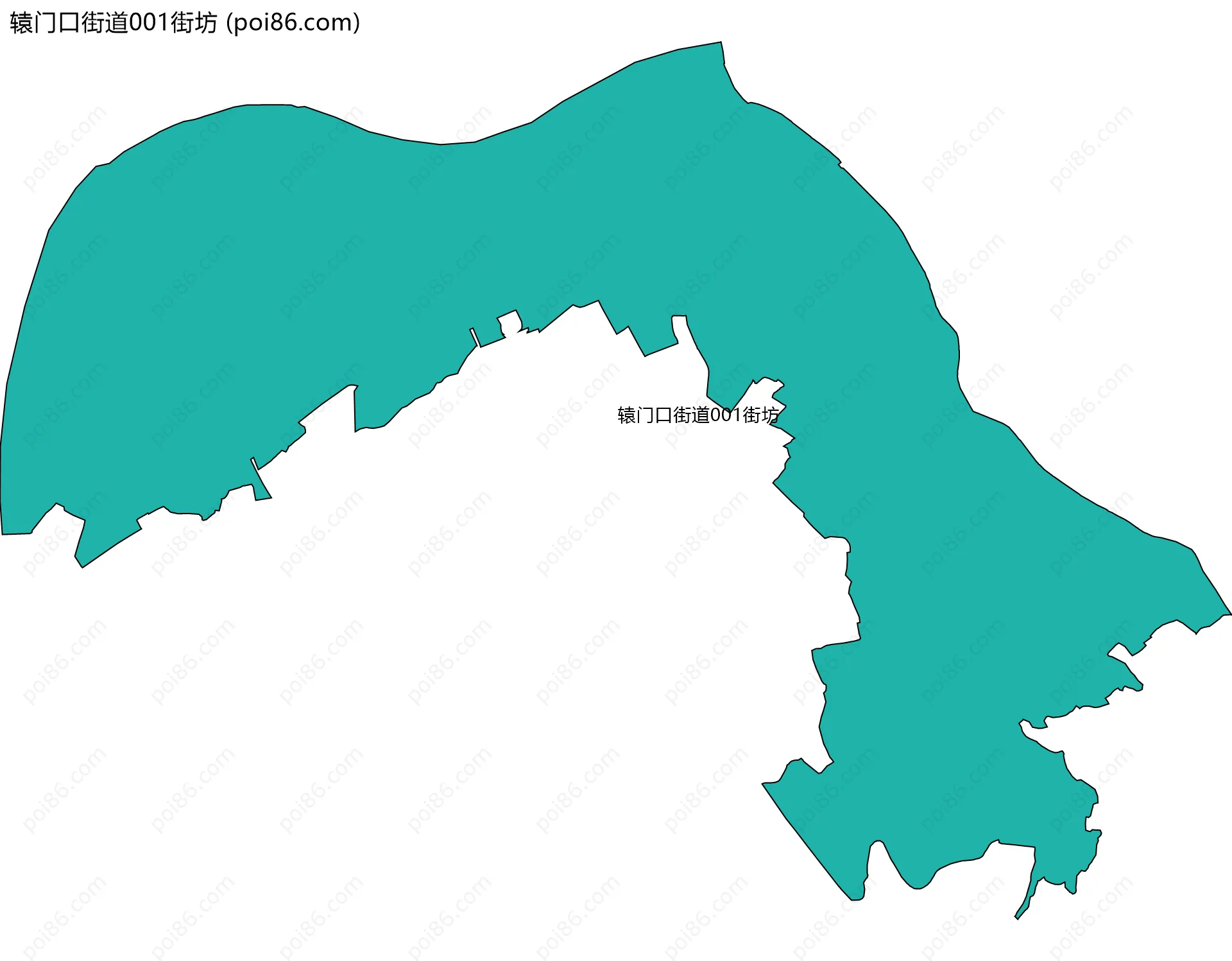 辕门口街道001街坊边界地图