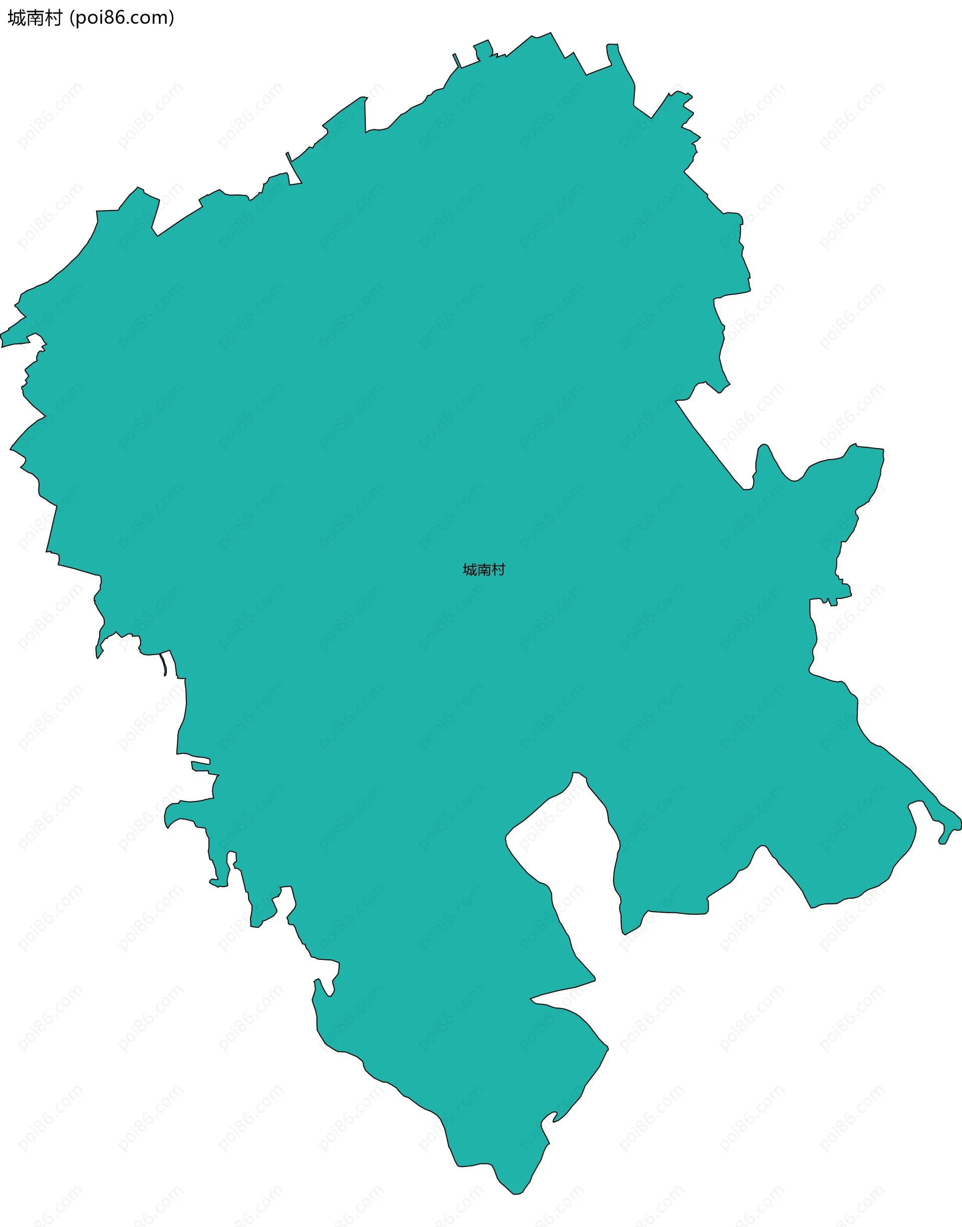 城南村边界地图