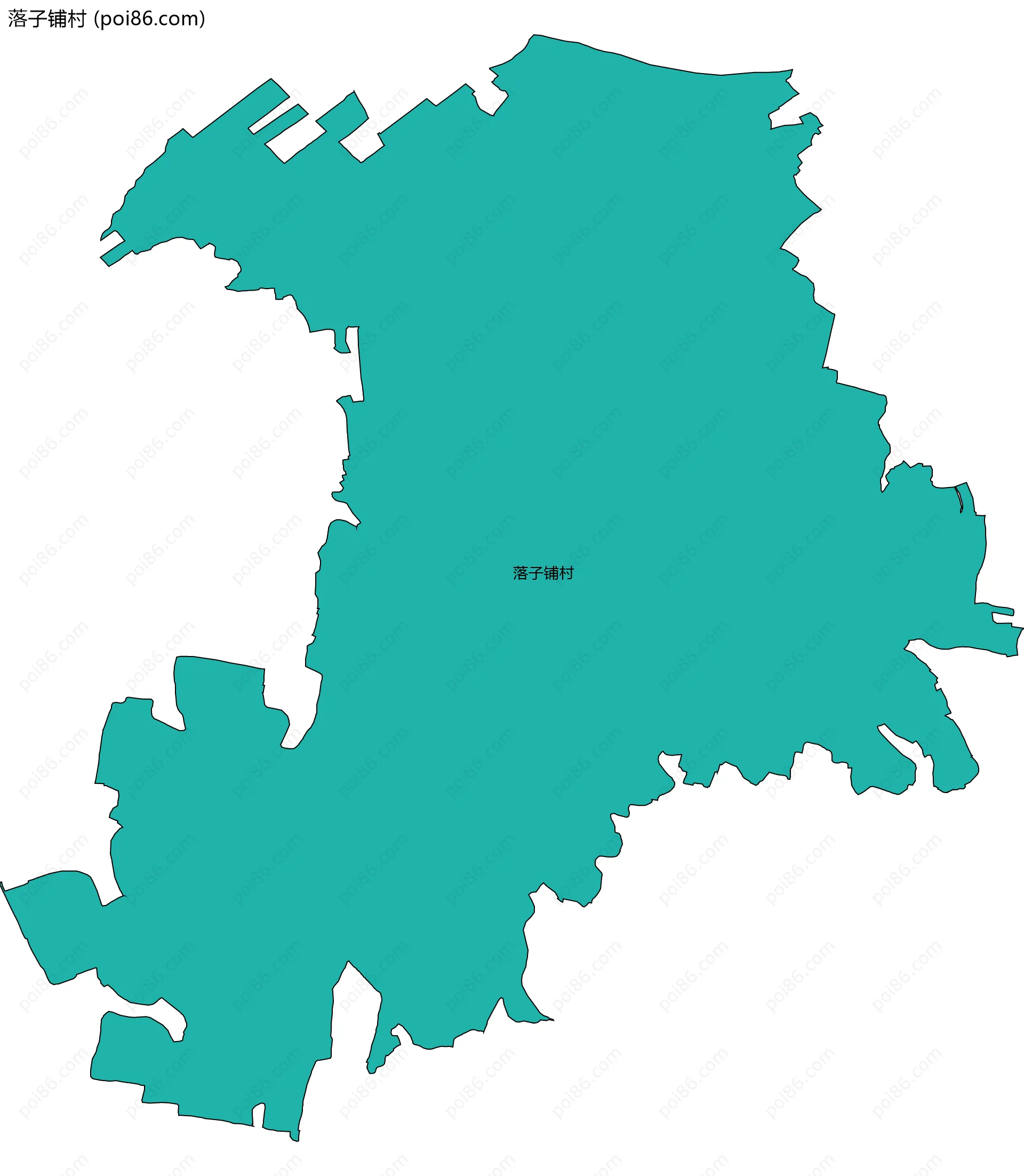 落子铺村边界地图