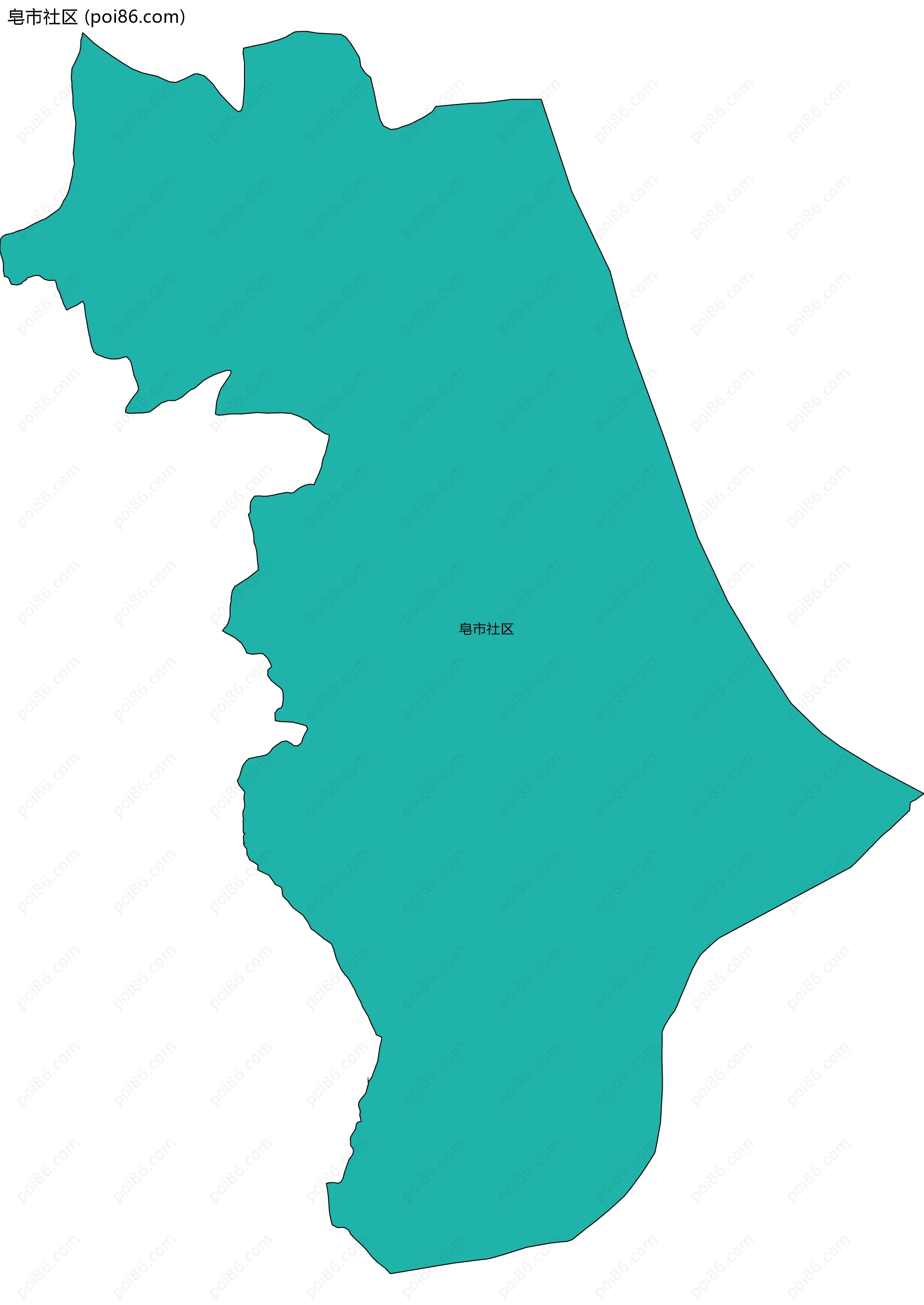 皂市社区边界地图