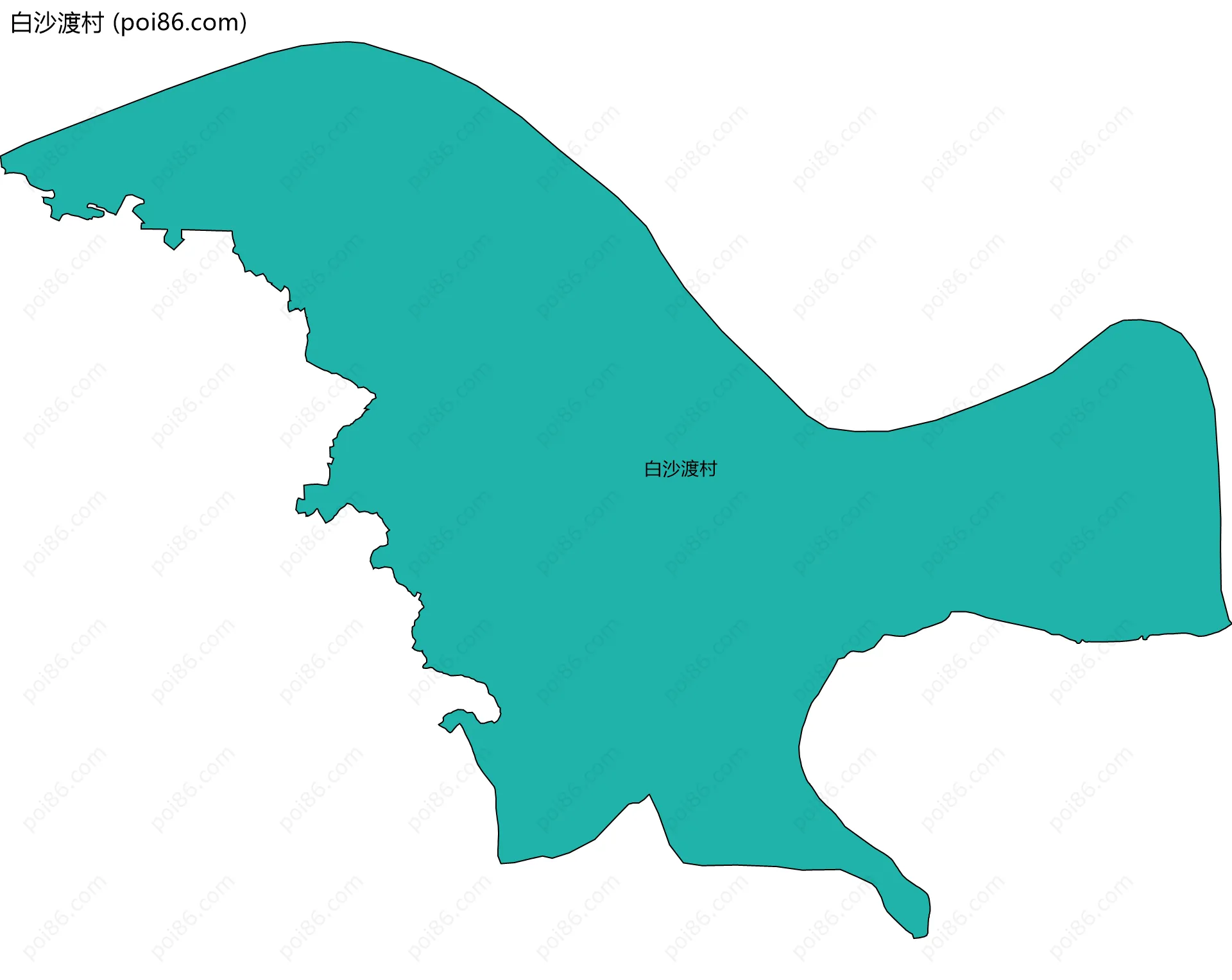 白沙渡村边界地图