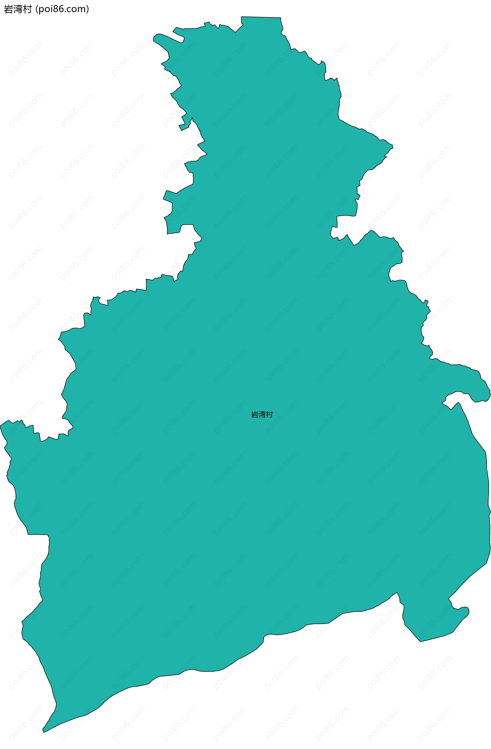 岩湾村边界地图