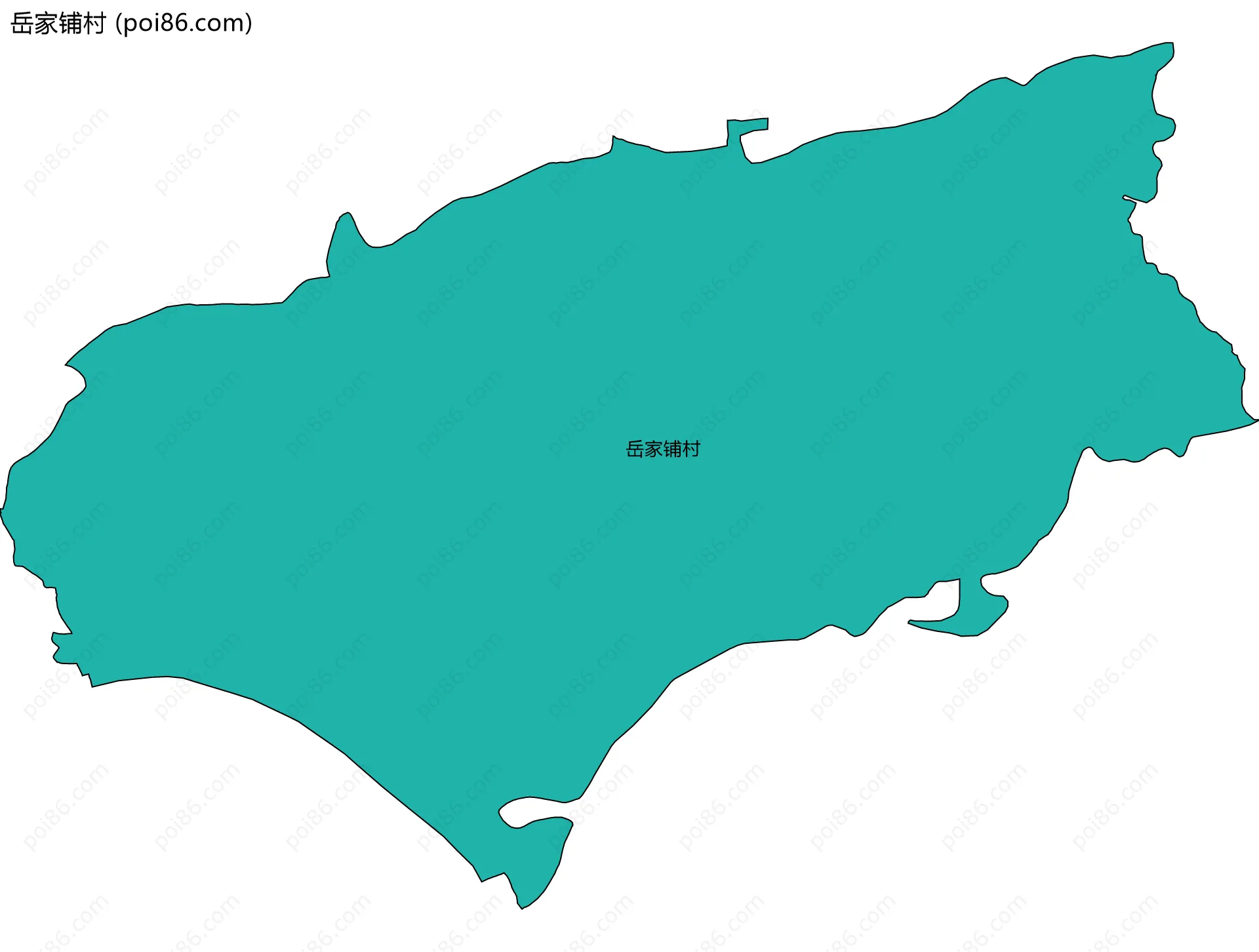 岳家铺村边界地图