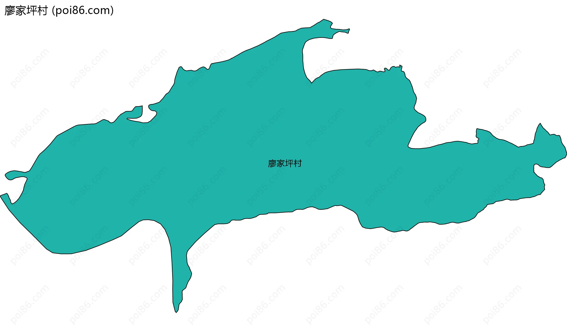 廖家坪村边界地图