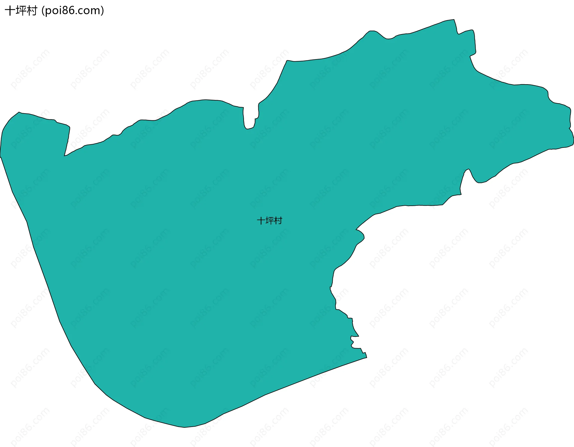 十坪村边界地图