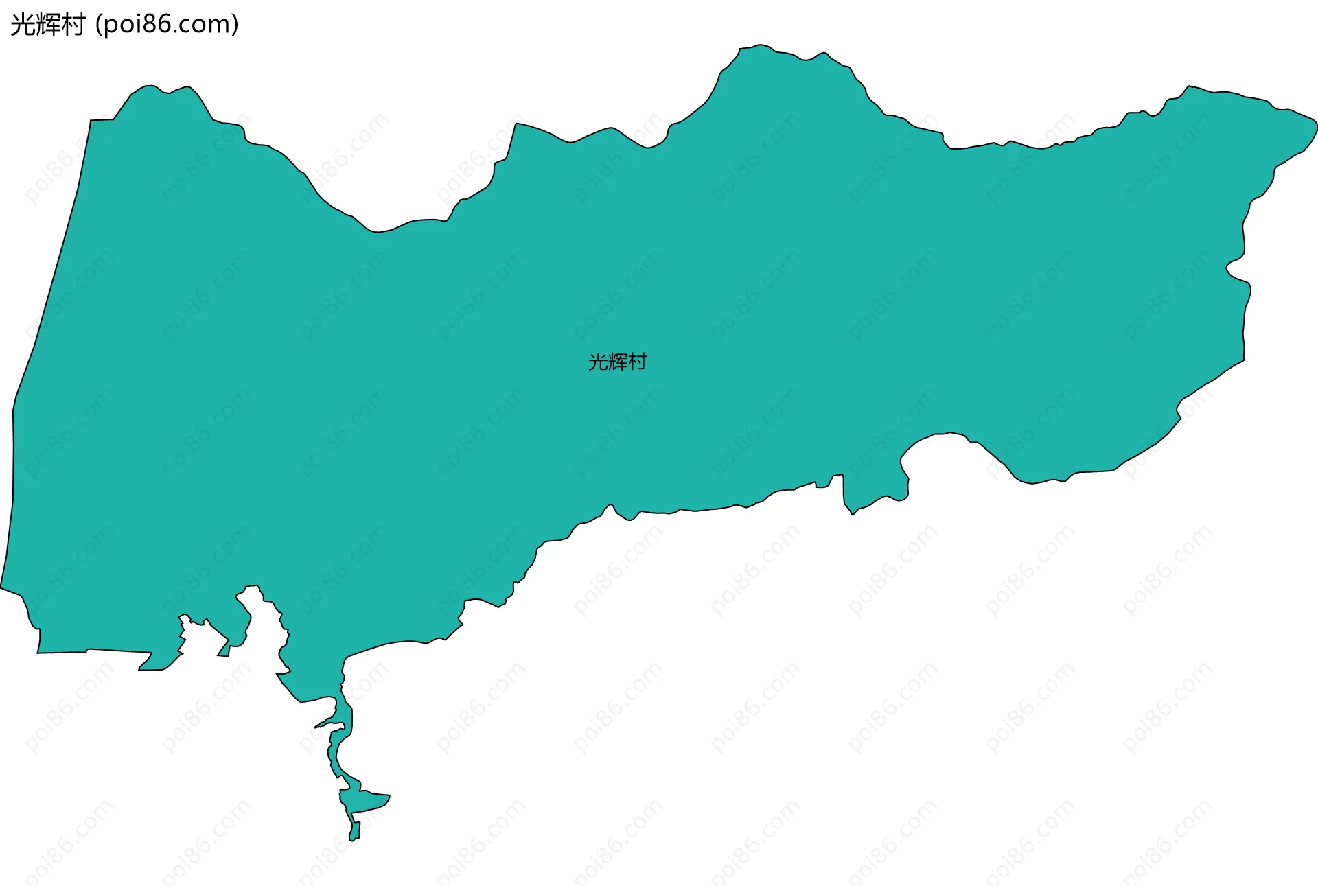 光辉村边界地图