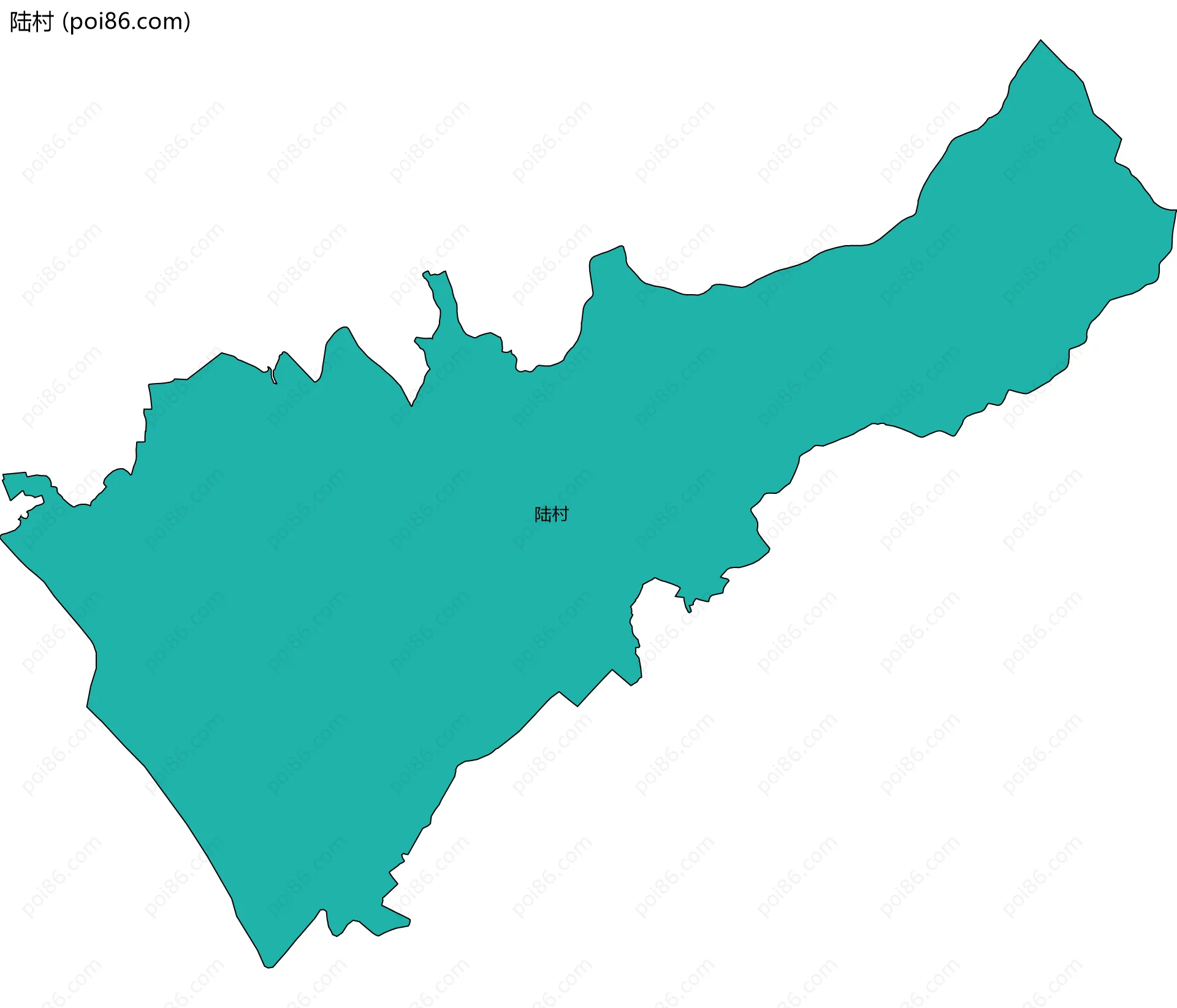 陆村边界地图