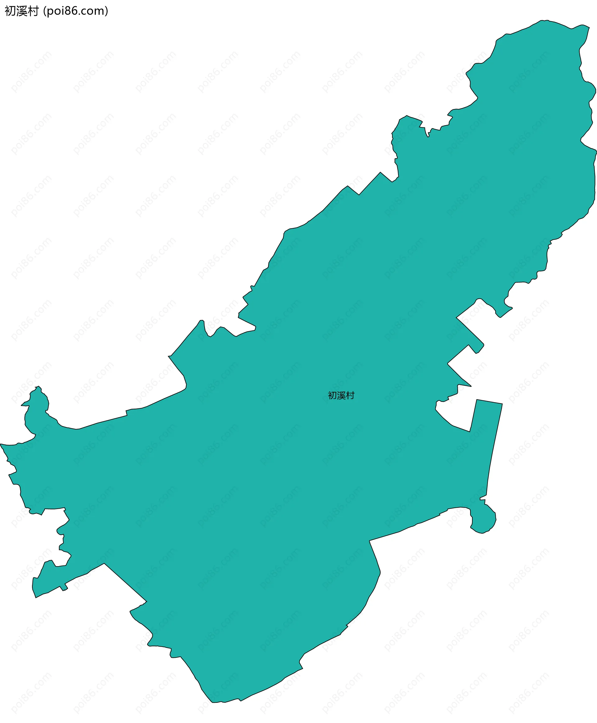 初溪村边界地图