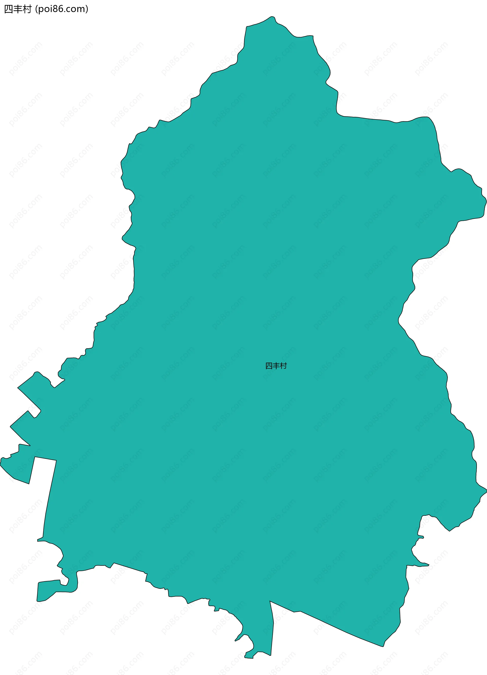 四丰村边界地图