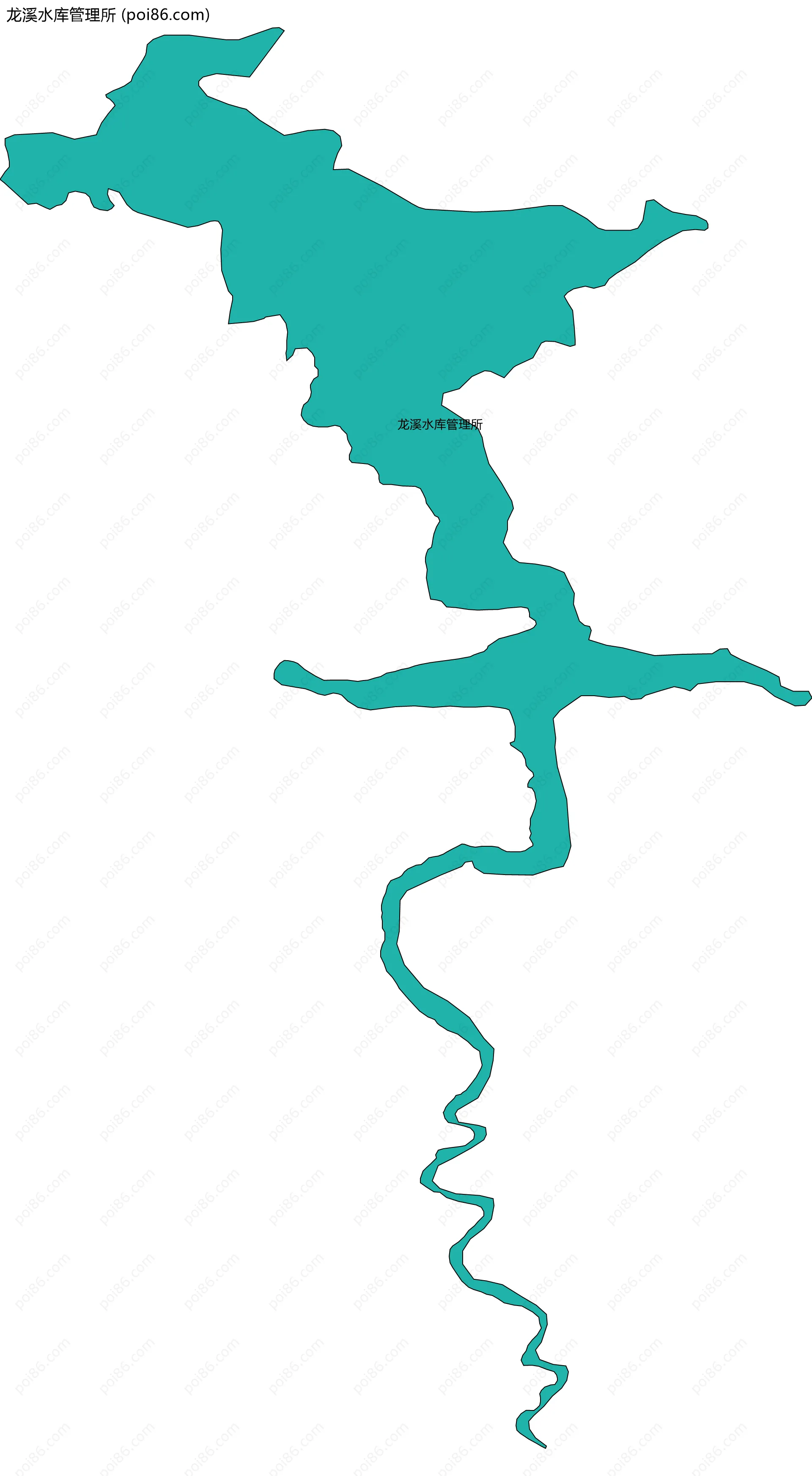 龙溪水库管理所边界地图