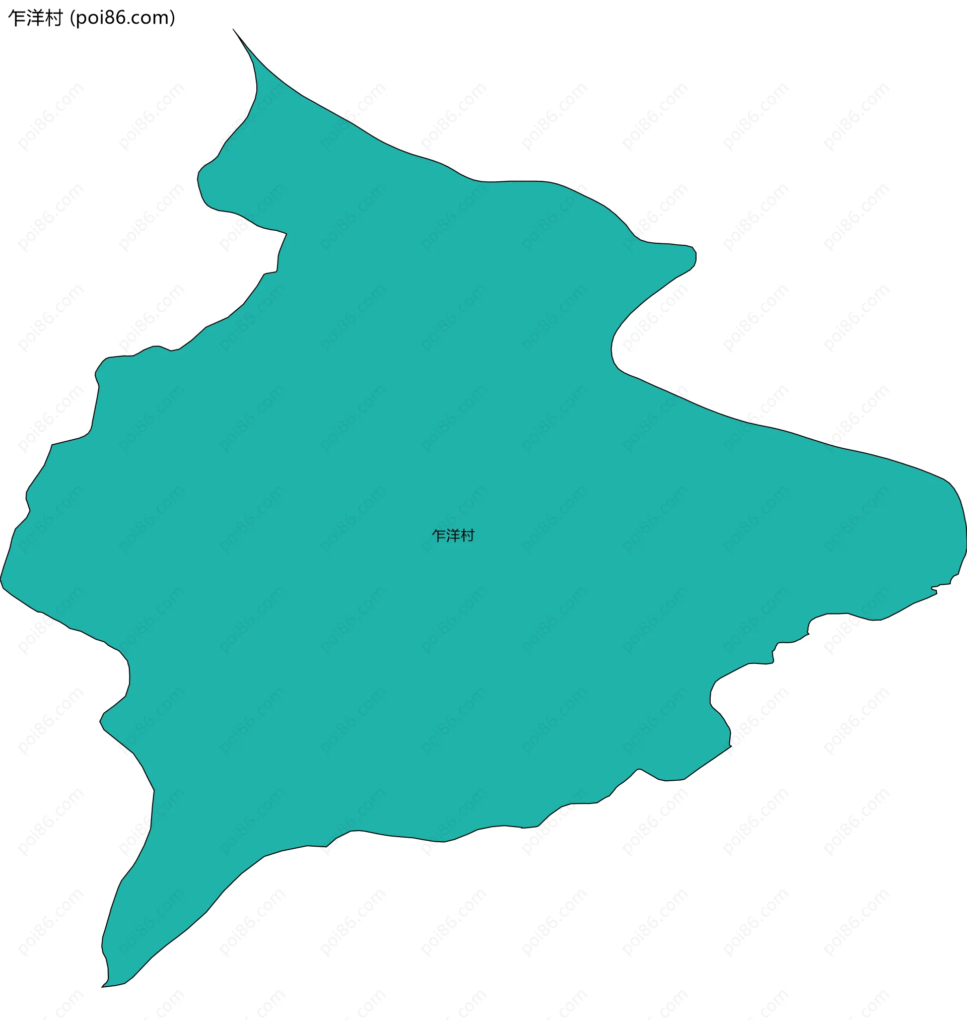 乍洋村边界地图