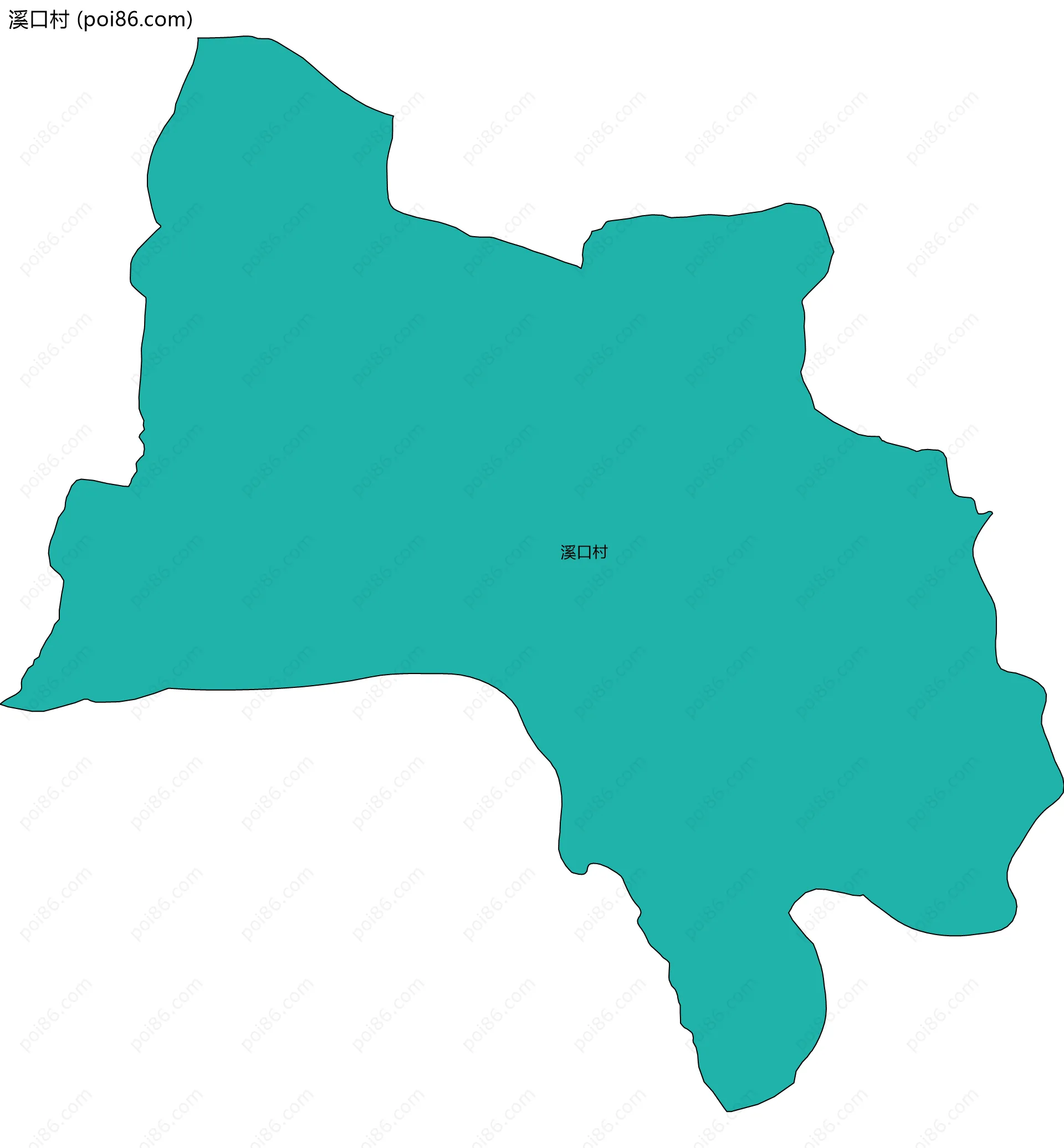 溪口村边界地图