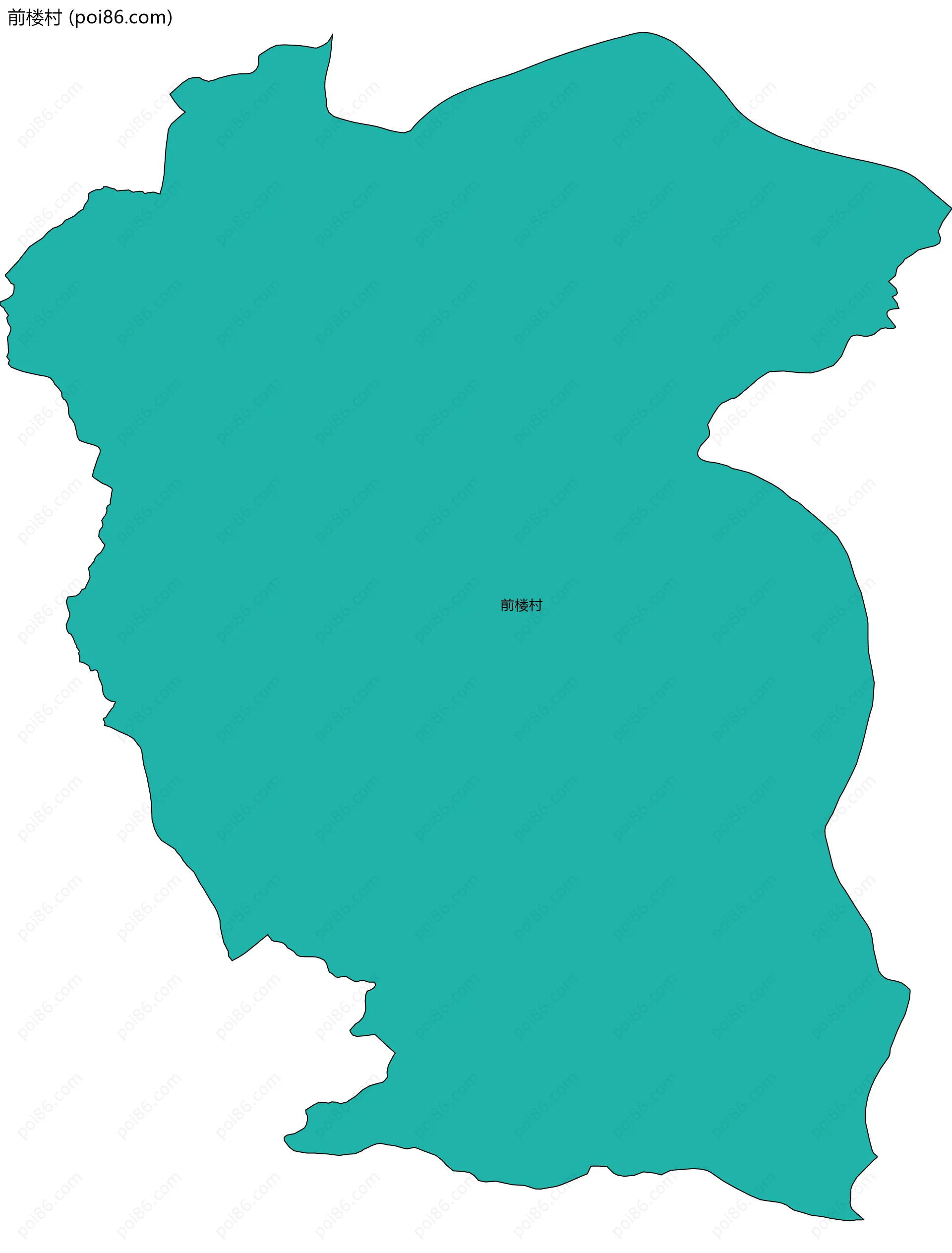 前楼村边界地图