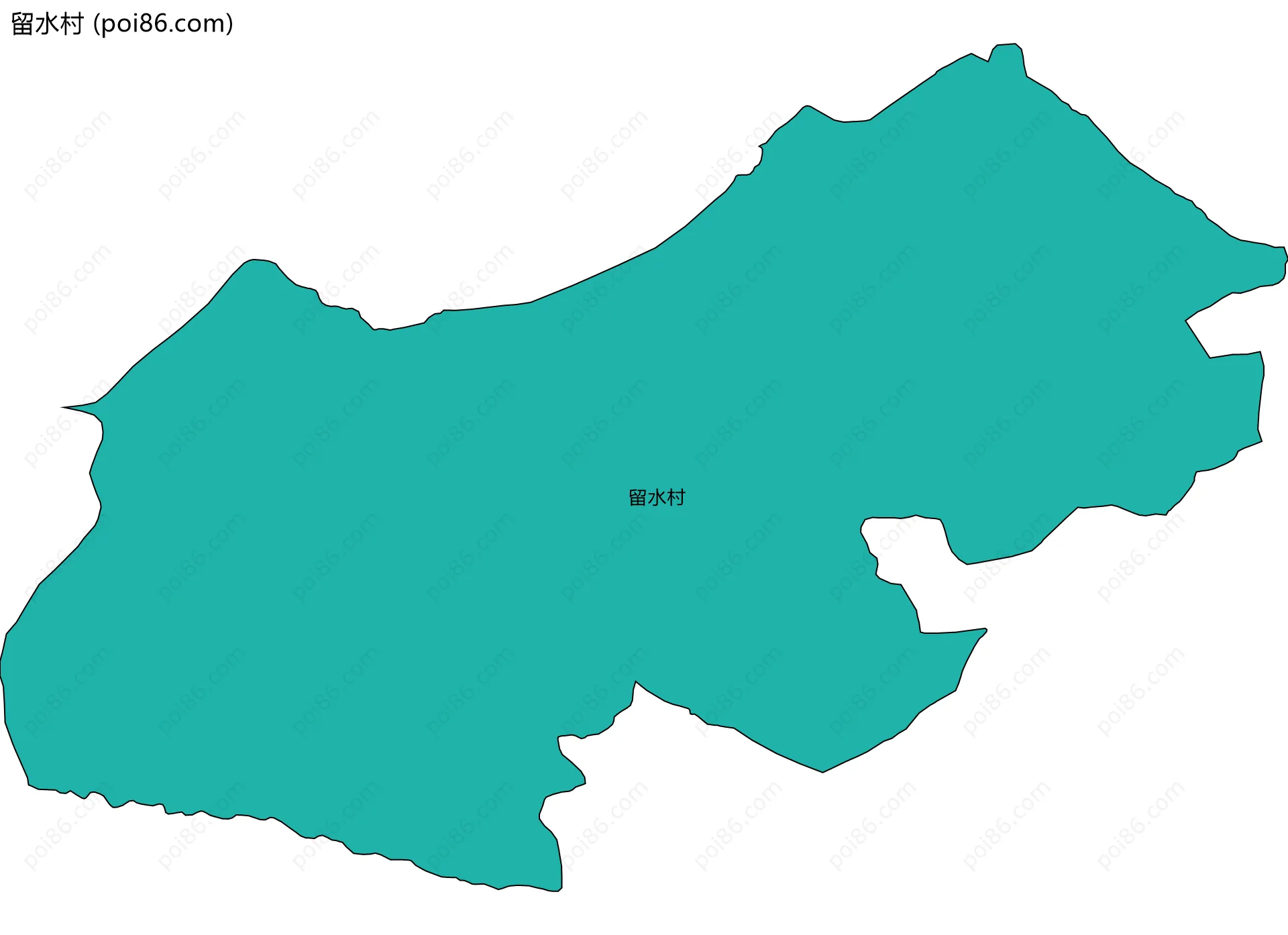 留水村边界地图