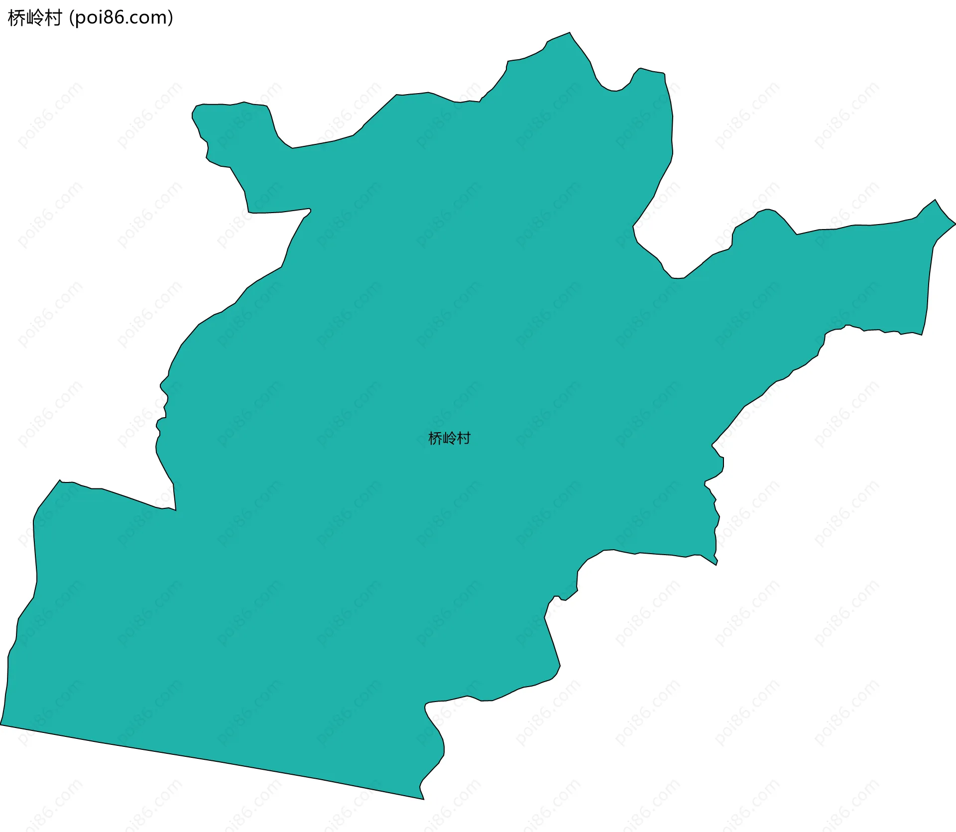 桥岭村边界地图