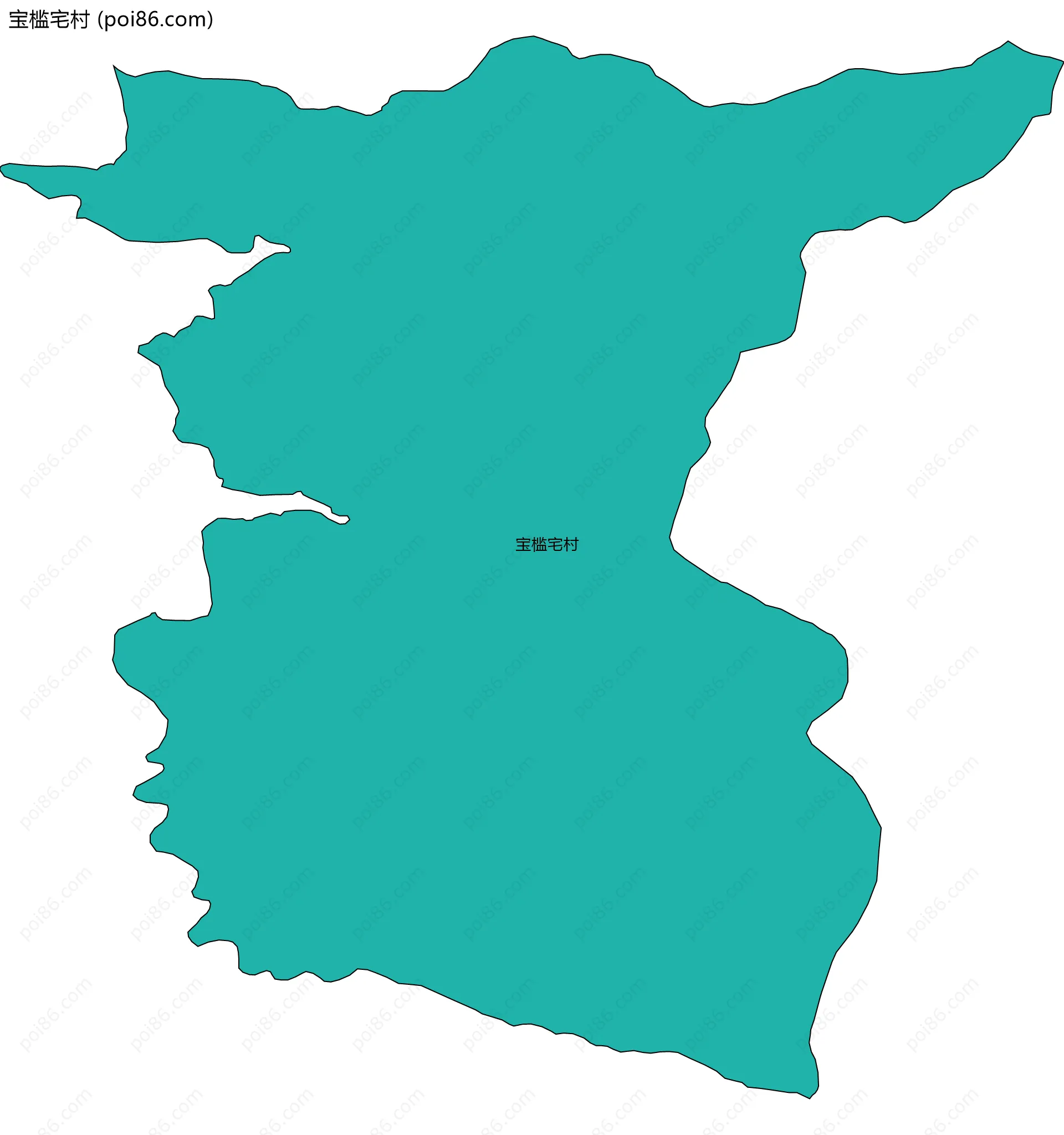 宝槛宅村边界地图