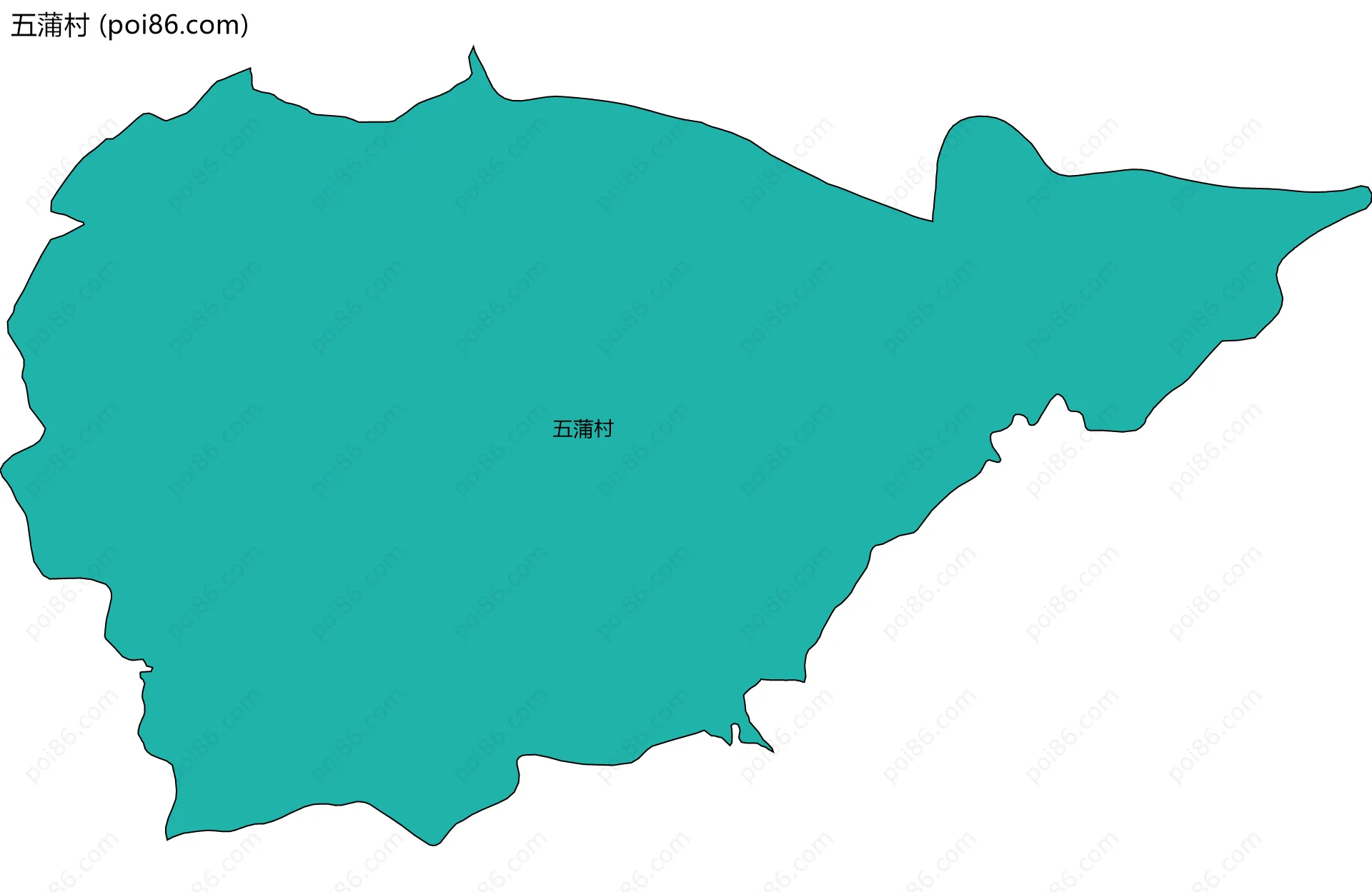五蒲村边界地图