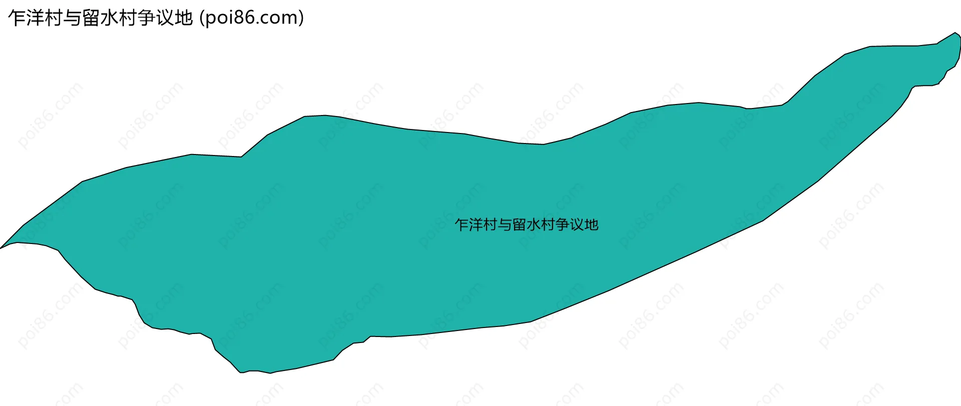 乍洋村与留水村争议地边界地图