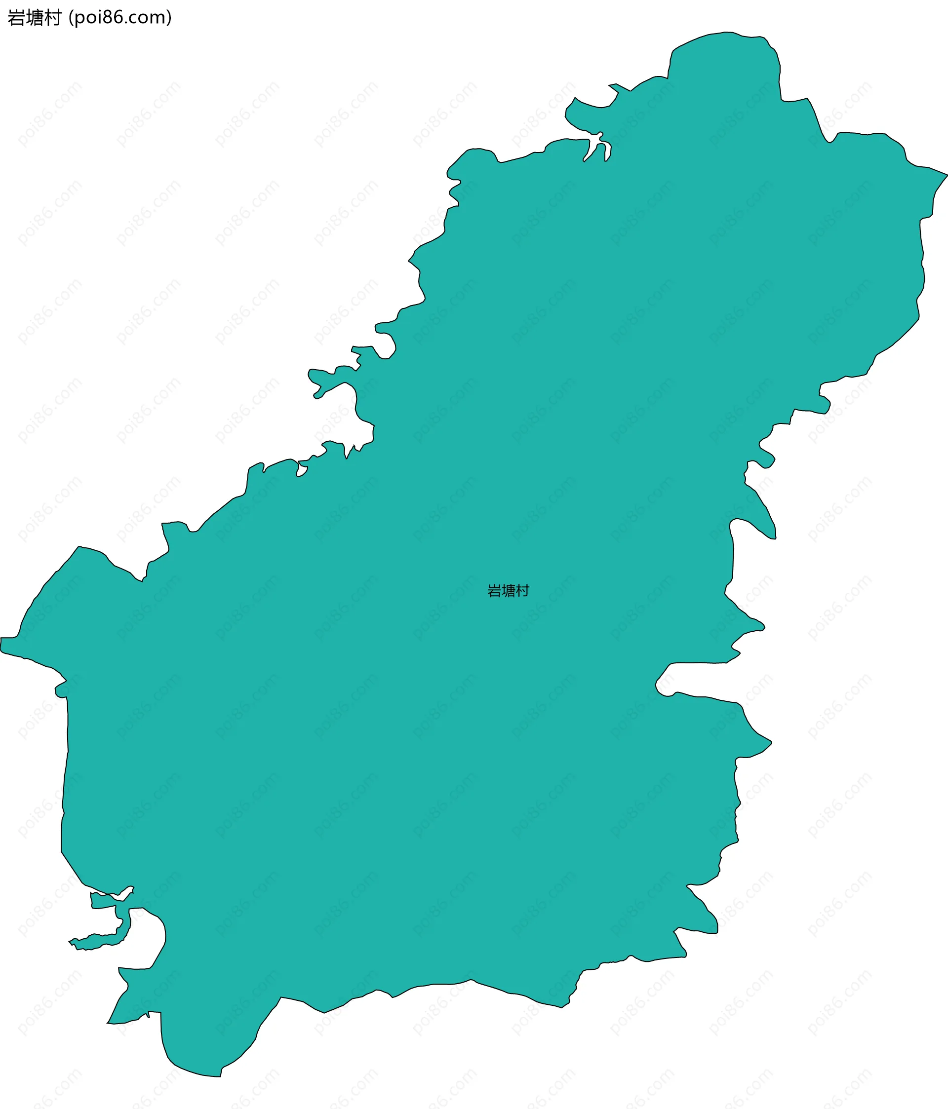 岩塘村边界地图