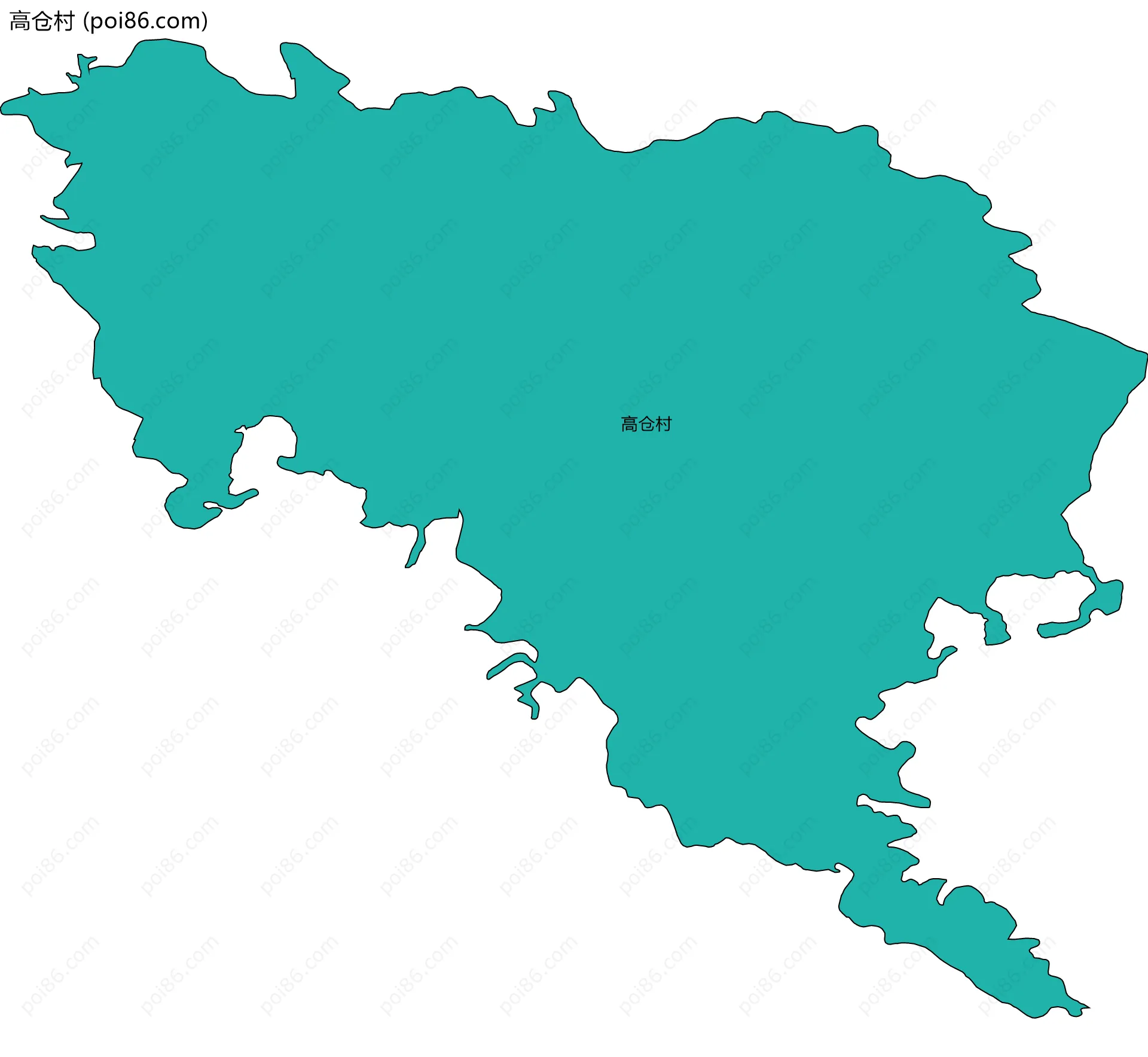 高仓村边界地图