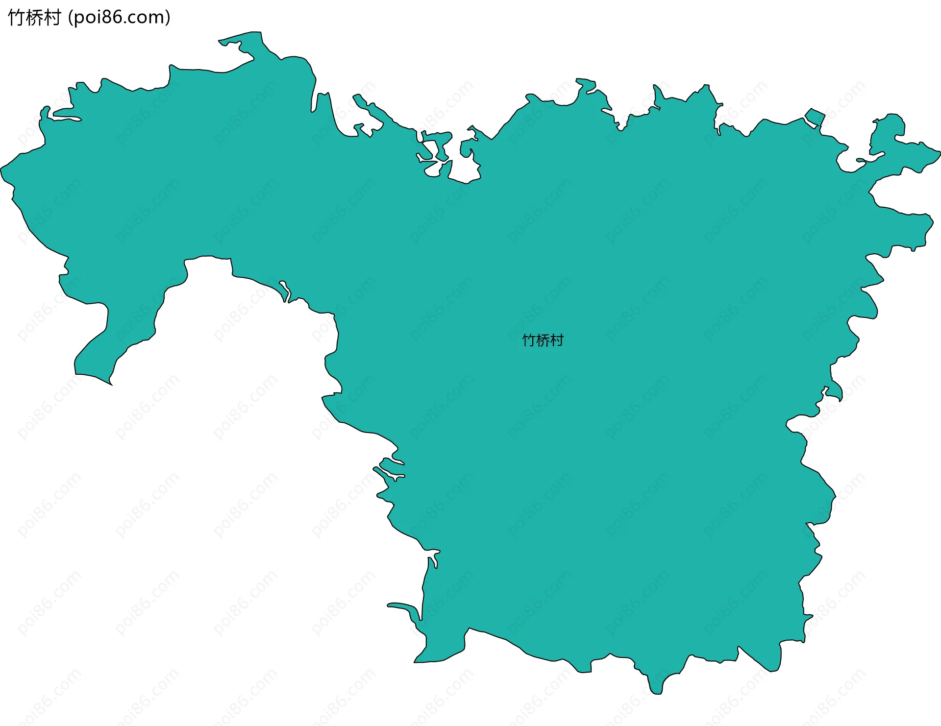 竹桥村边界地图