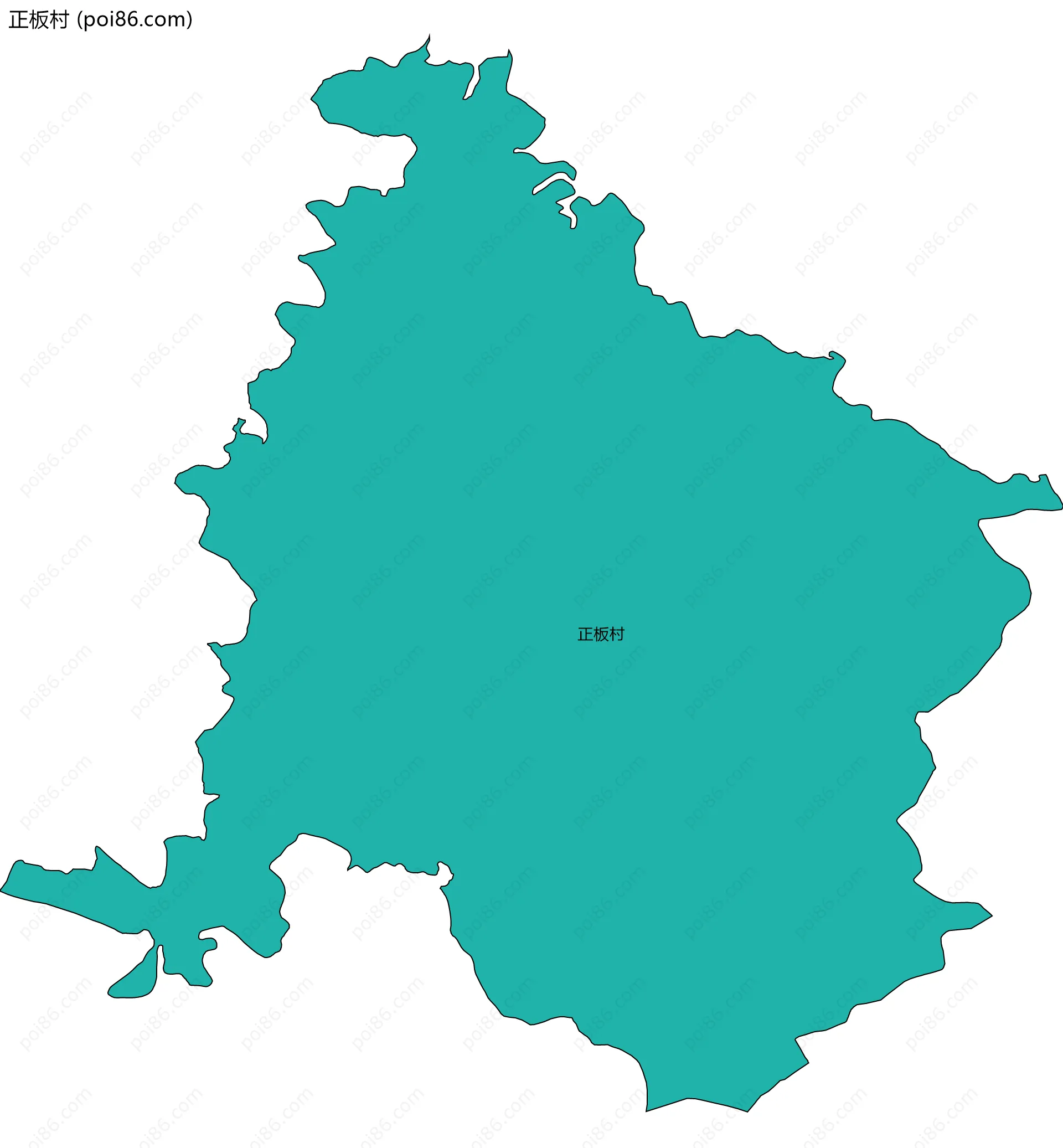 正板村边界地图