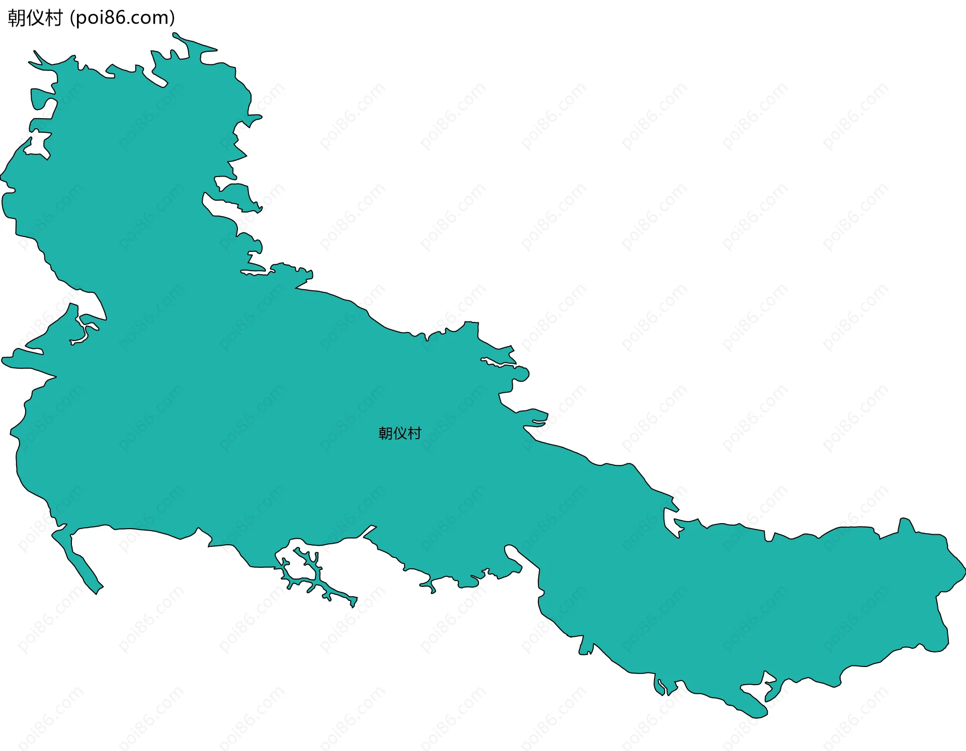 朝仪村边界地图