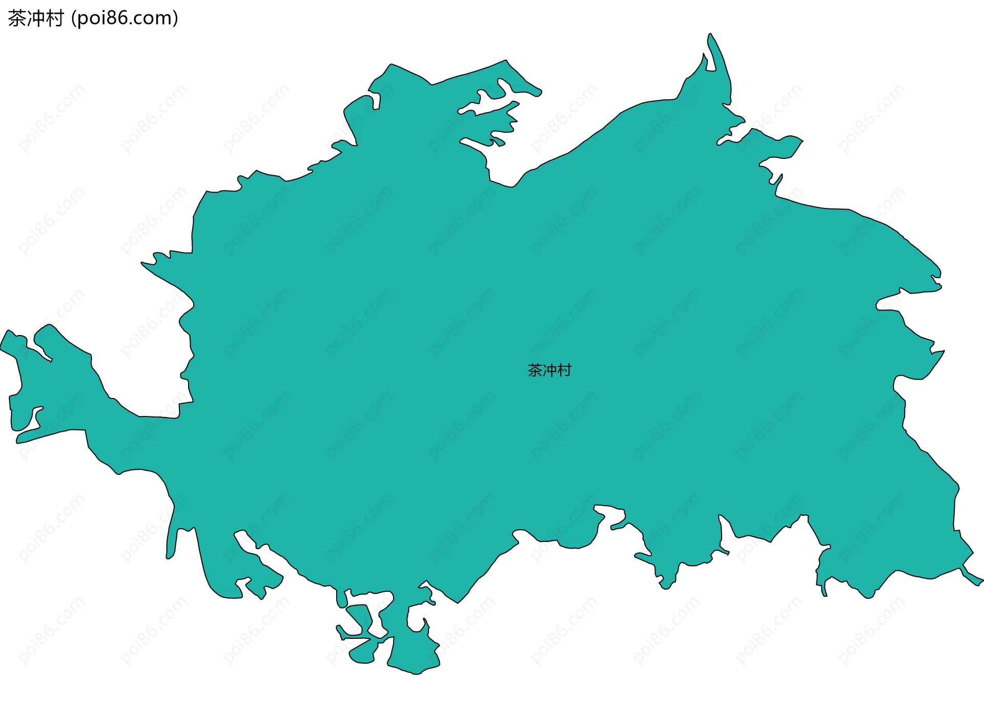 茶冲村边界地图