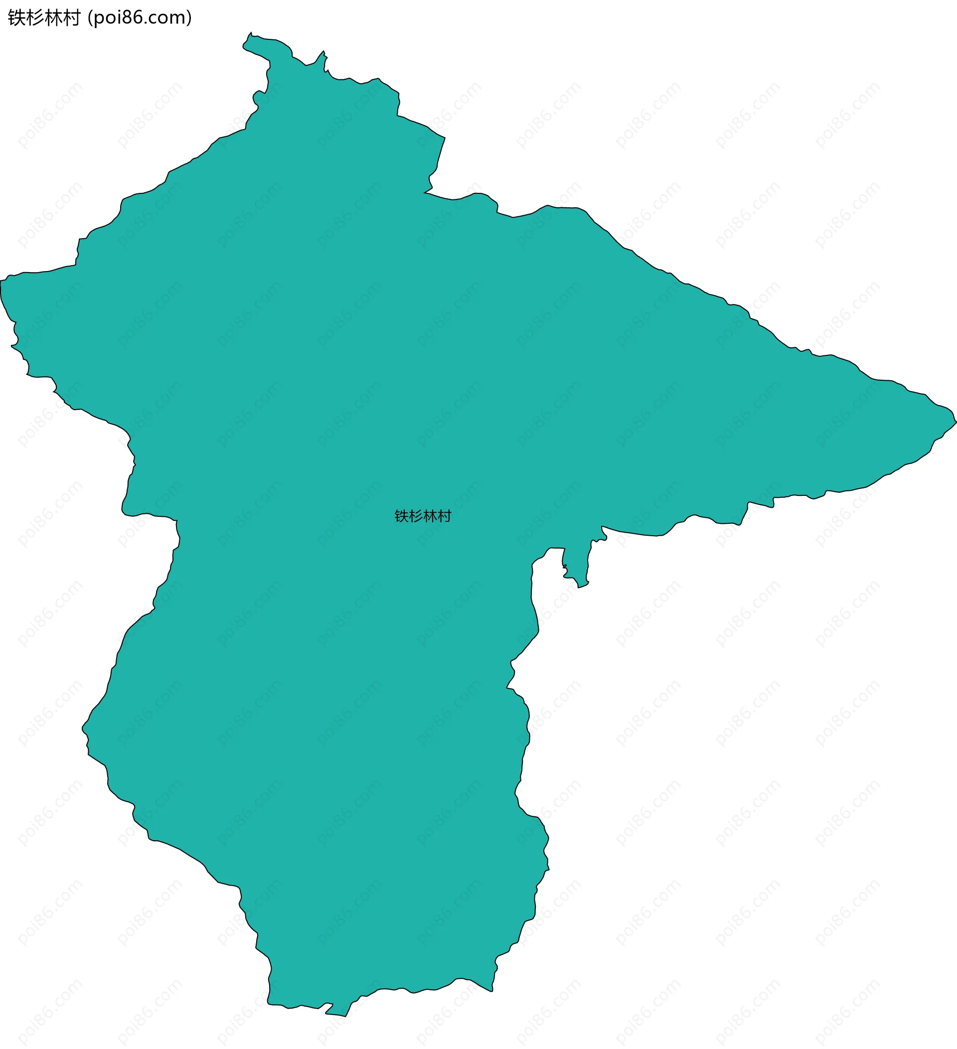 铁杉林村边界地图