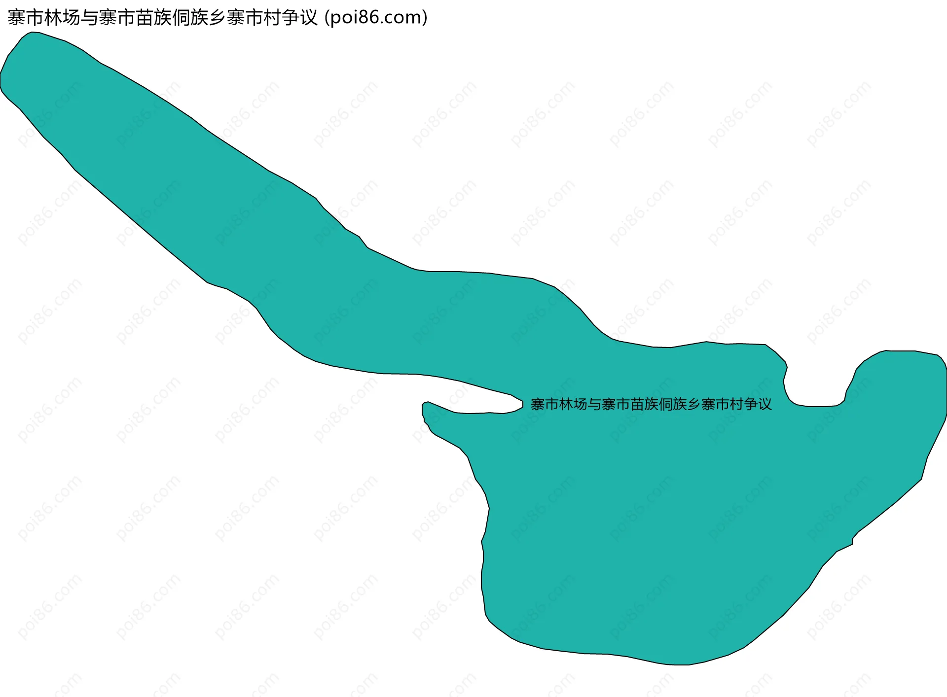 寨市林场与寨市苗族侗族乡寨市村争议边界地图