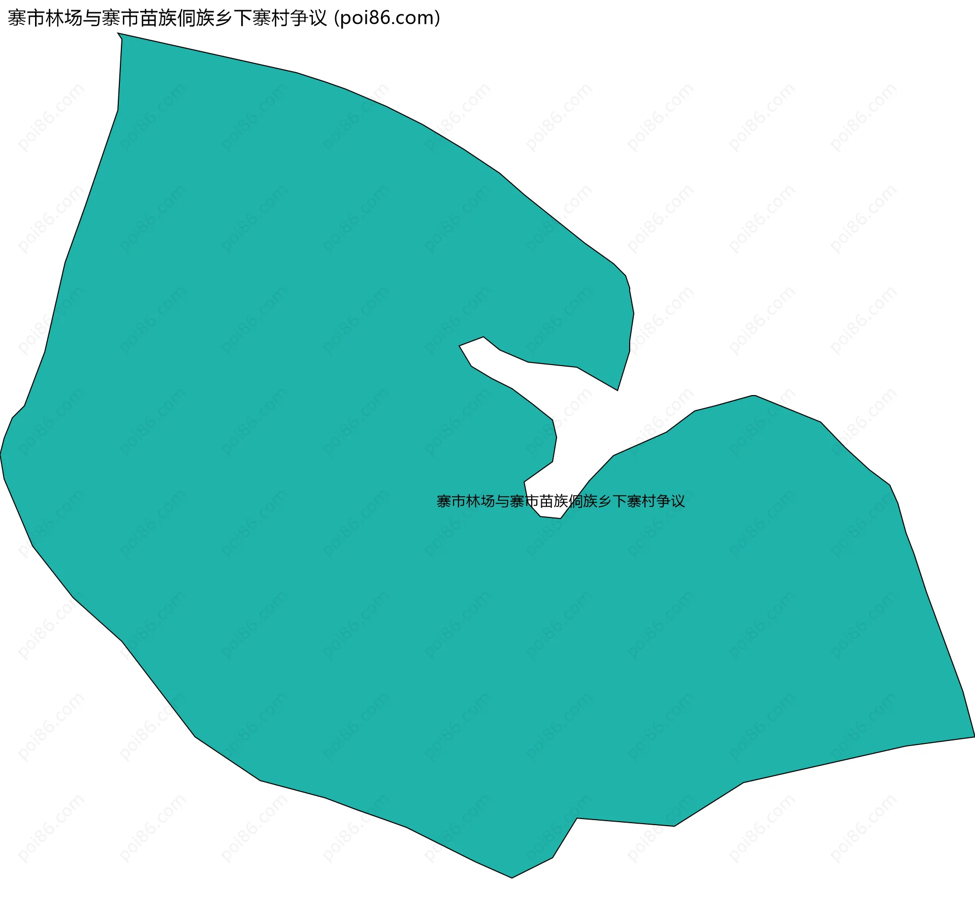 寨市林场与寨市苗族侗族乡下寨村争议边界地图