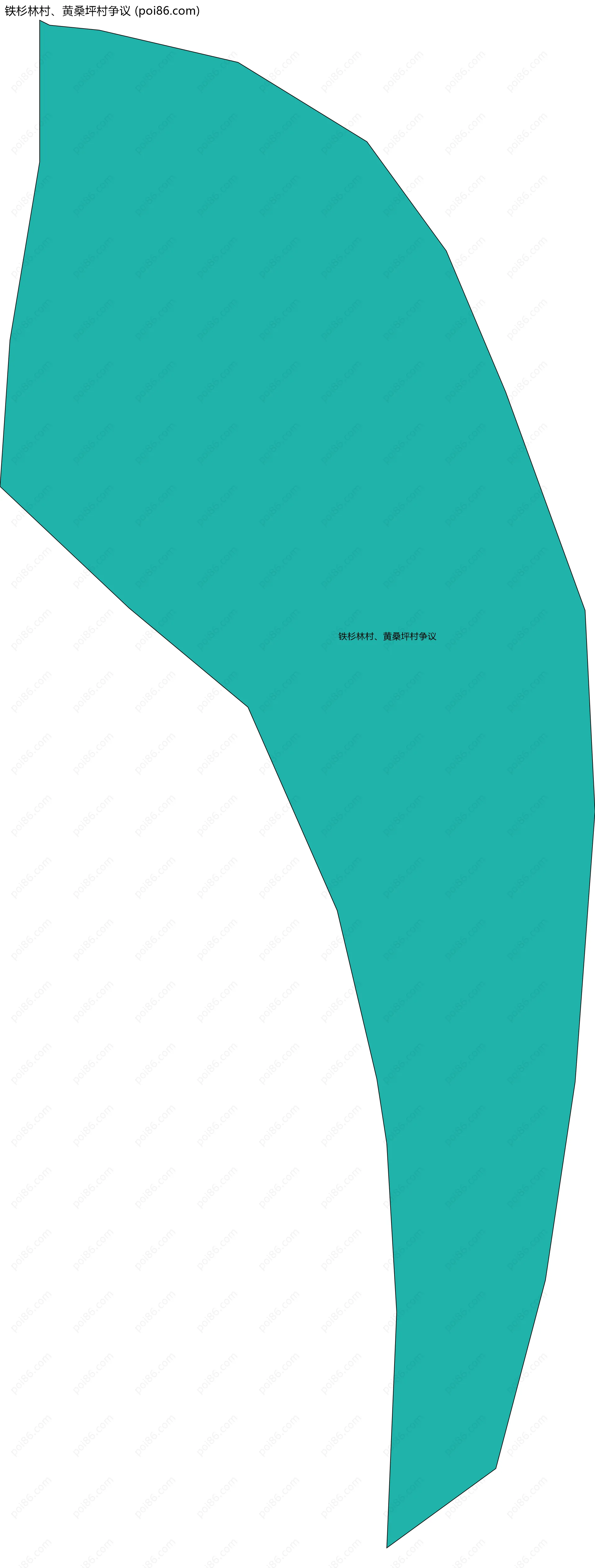 铁杉林村、黄桑坪村争议边界地图