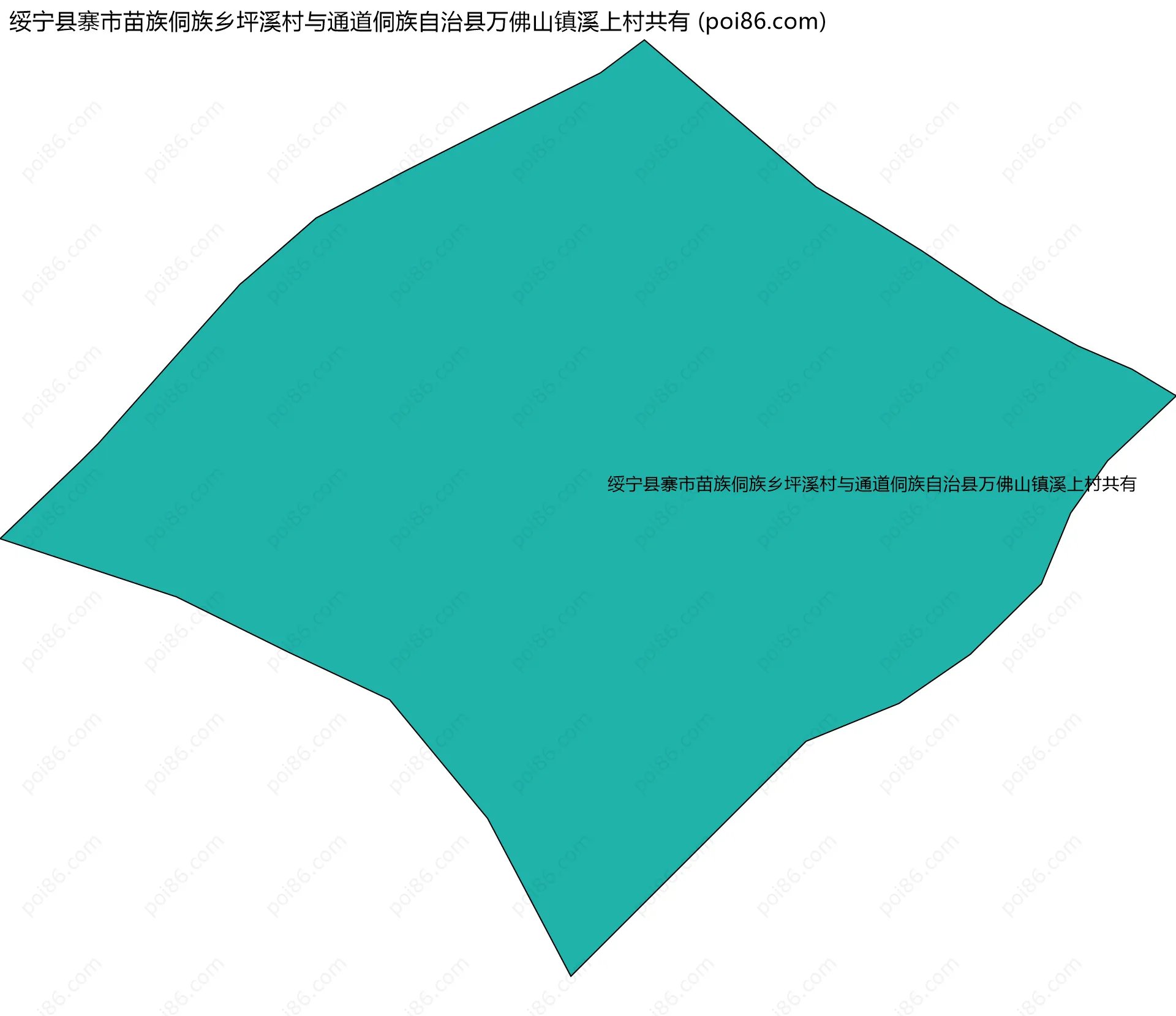 绥宁县寨市苗族侗族乡坪溪村与通道侗族自治县万佛山镇溪上村共有边界地图