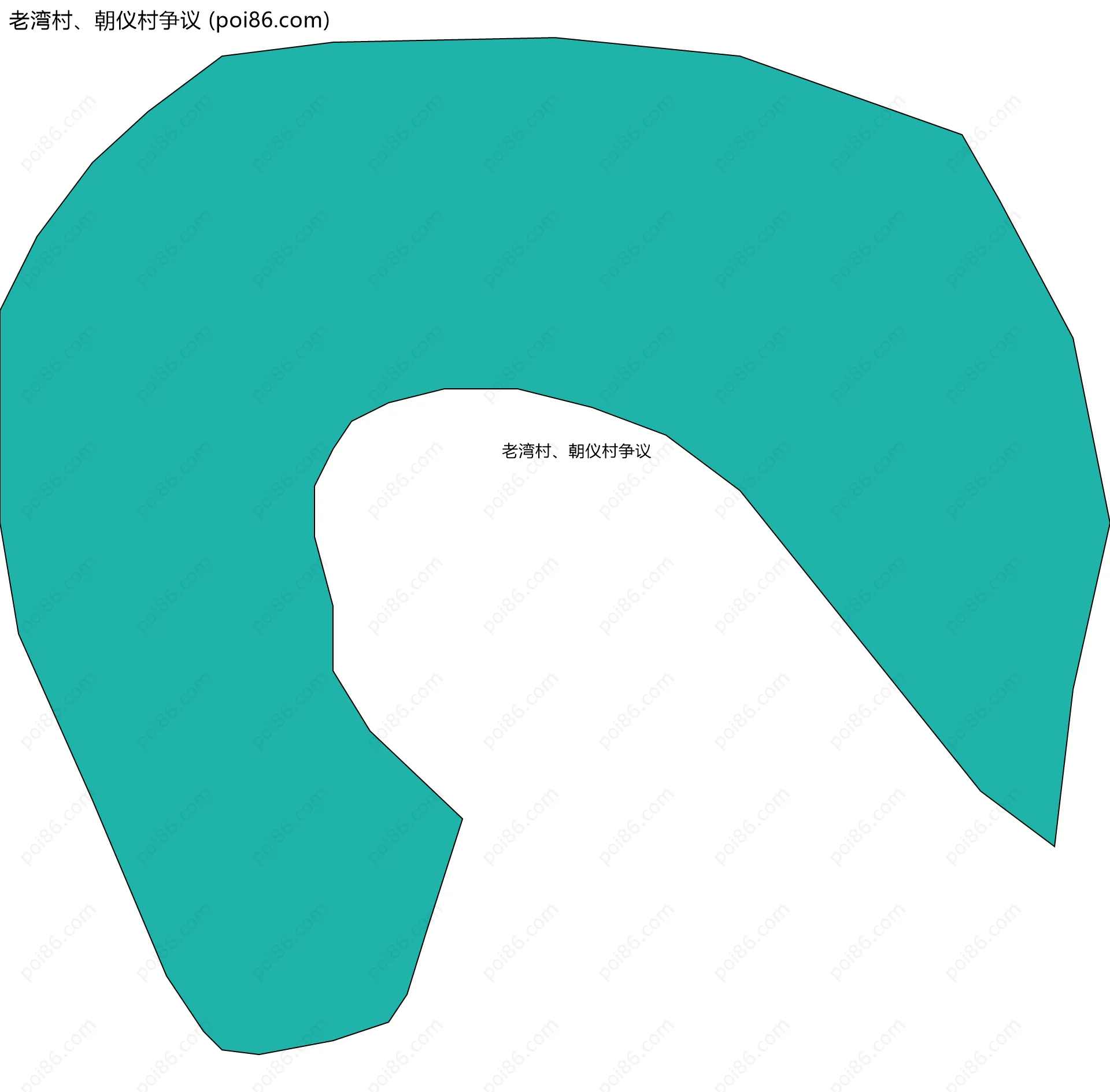 老湾村、朝仪村争议边界地图