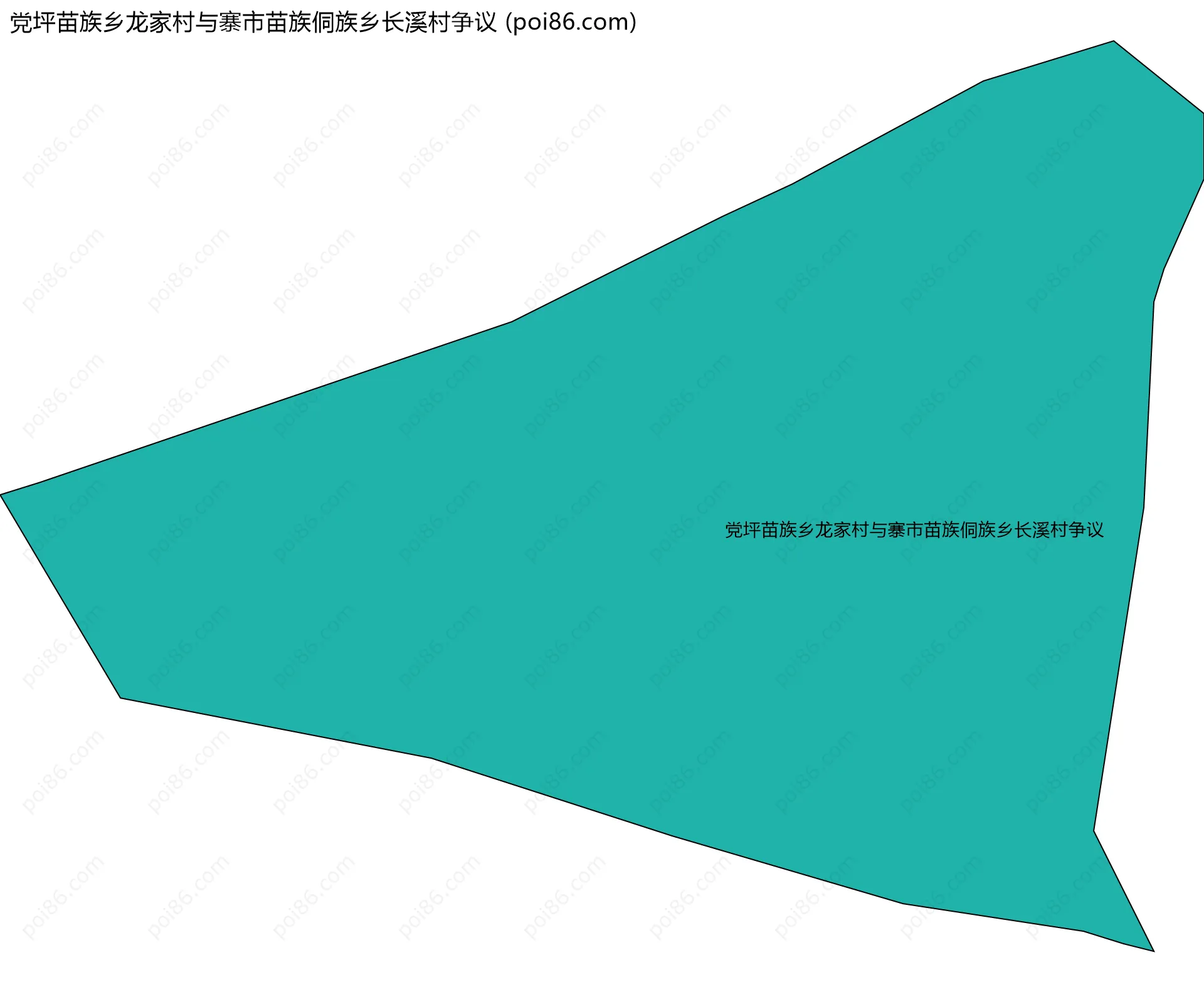 党坪苗族乡龙家村与寨市苗族侗族乡长溪村争议边界地图