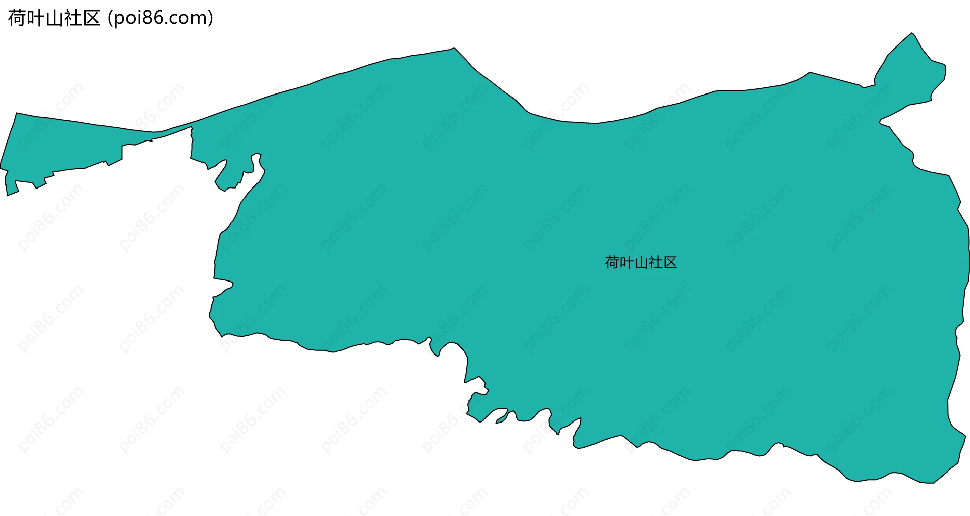荷叶山社区边界地图