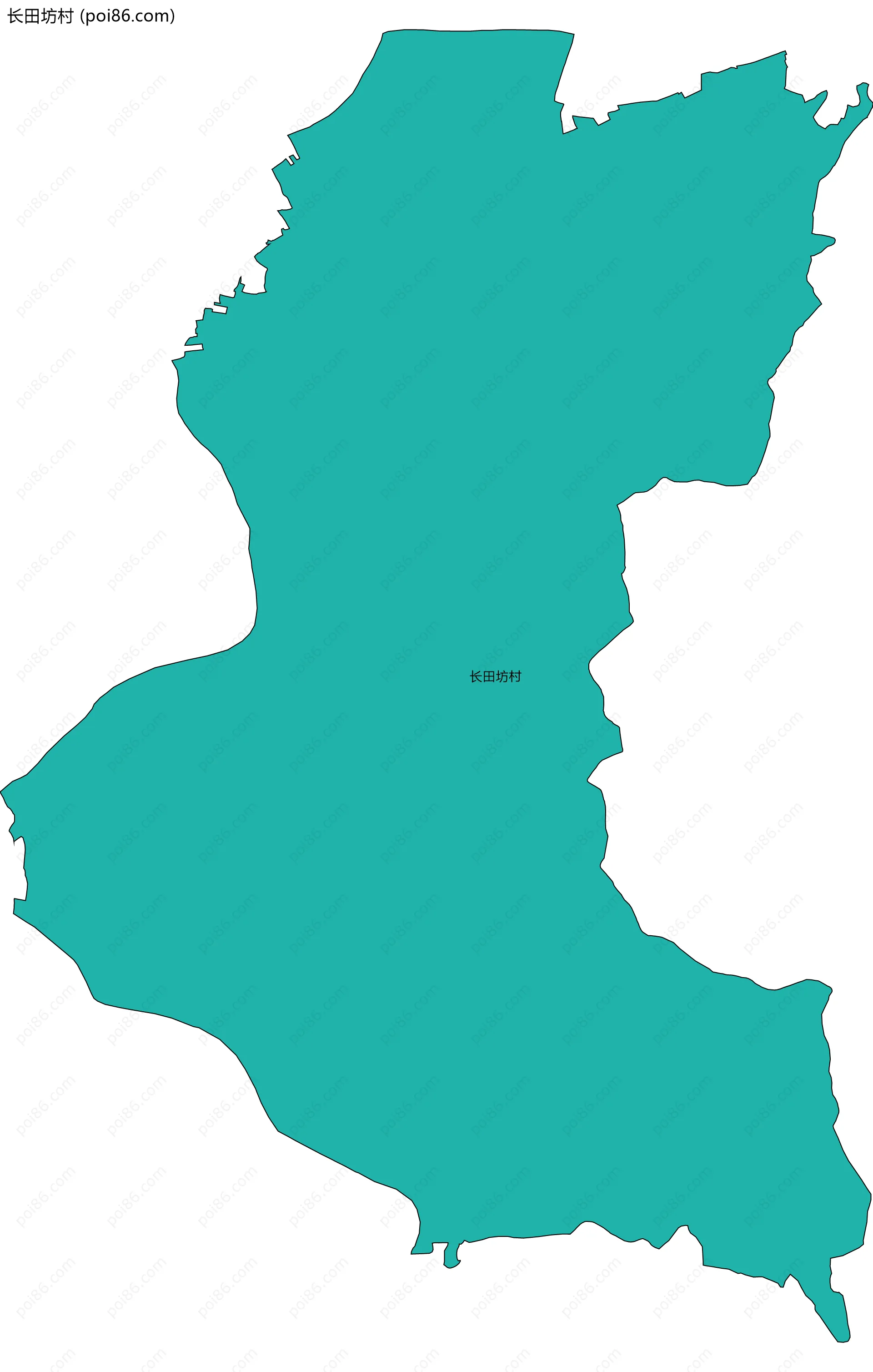 长田坊村边界地图