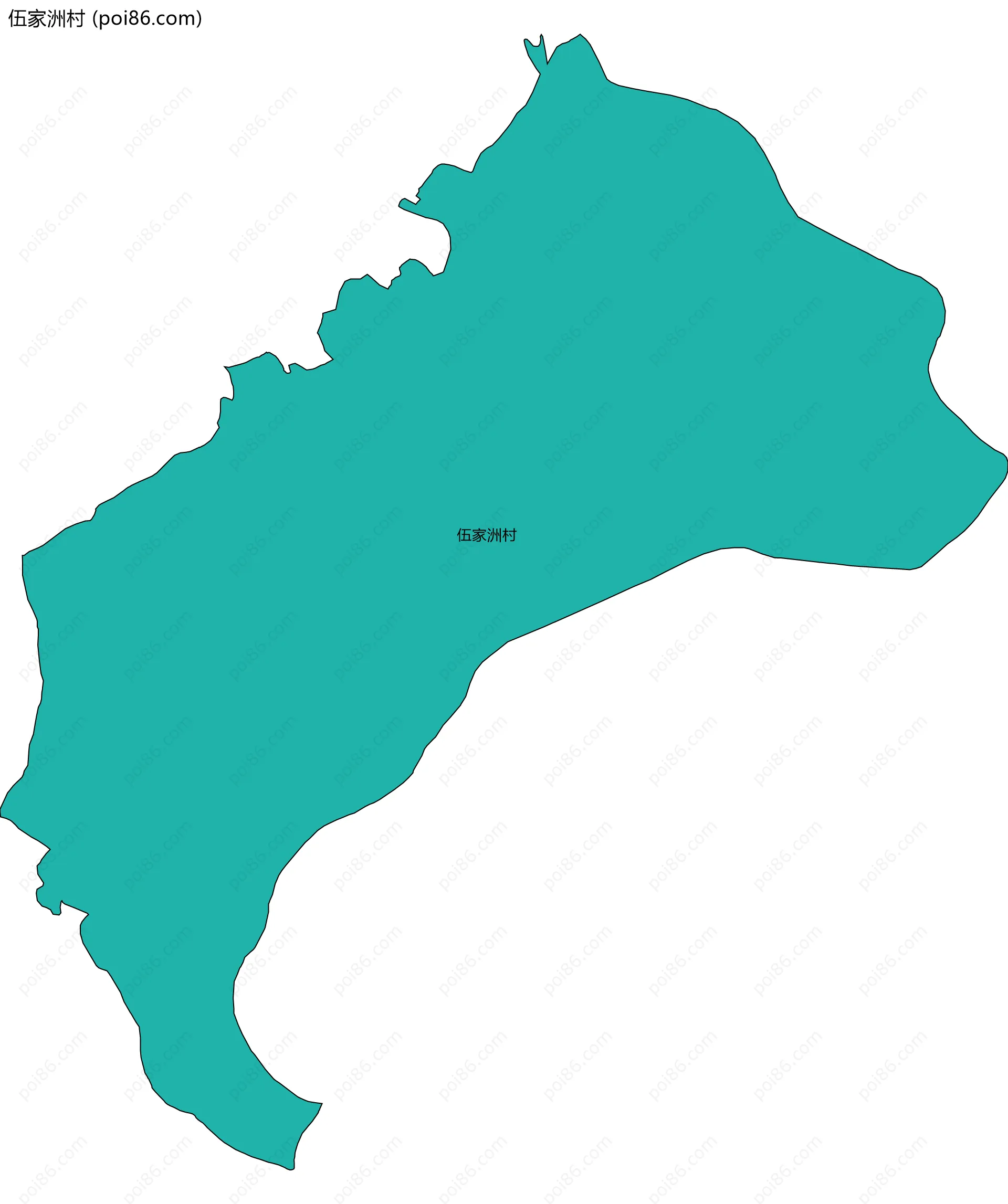 伍家洲村边界地图