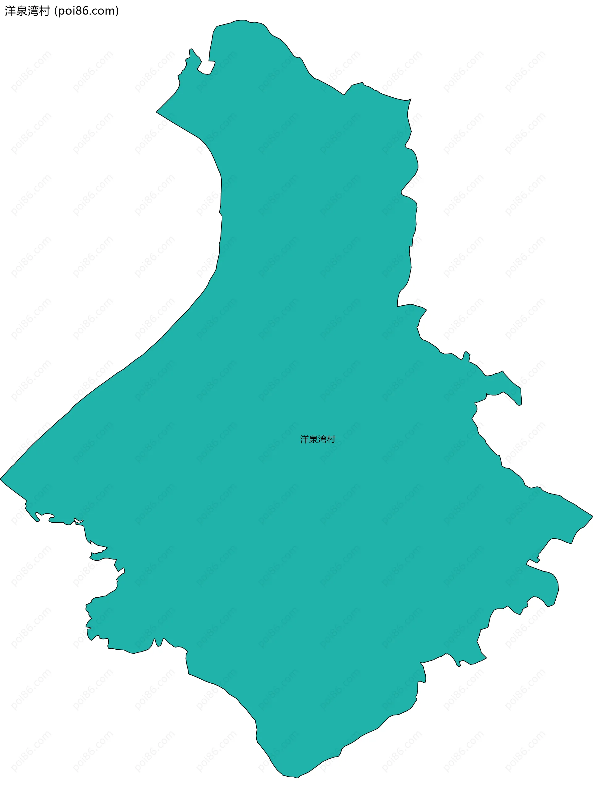 洋泉湾村边界地图