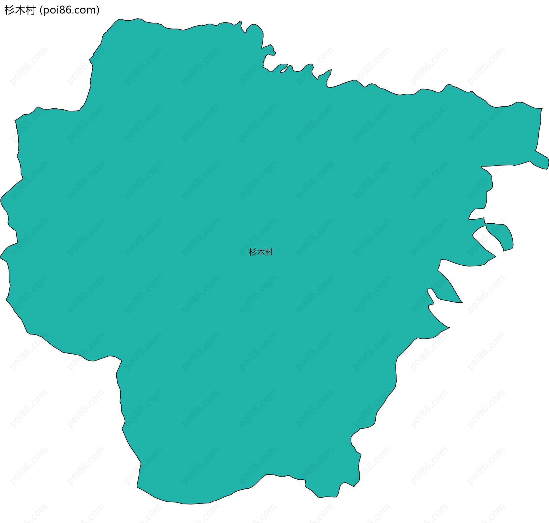 杉木村边界地图