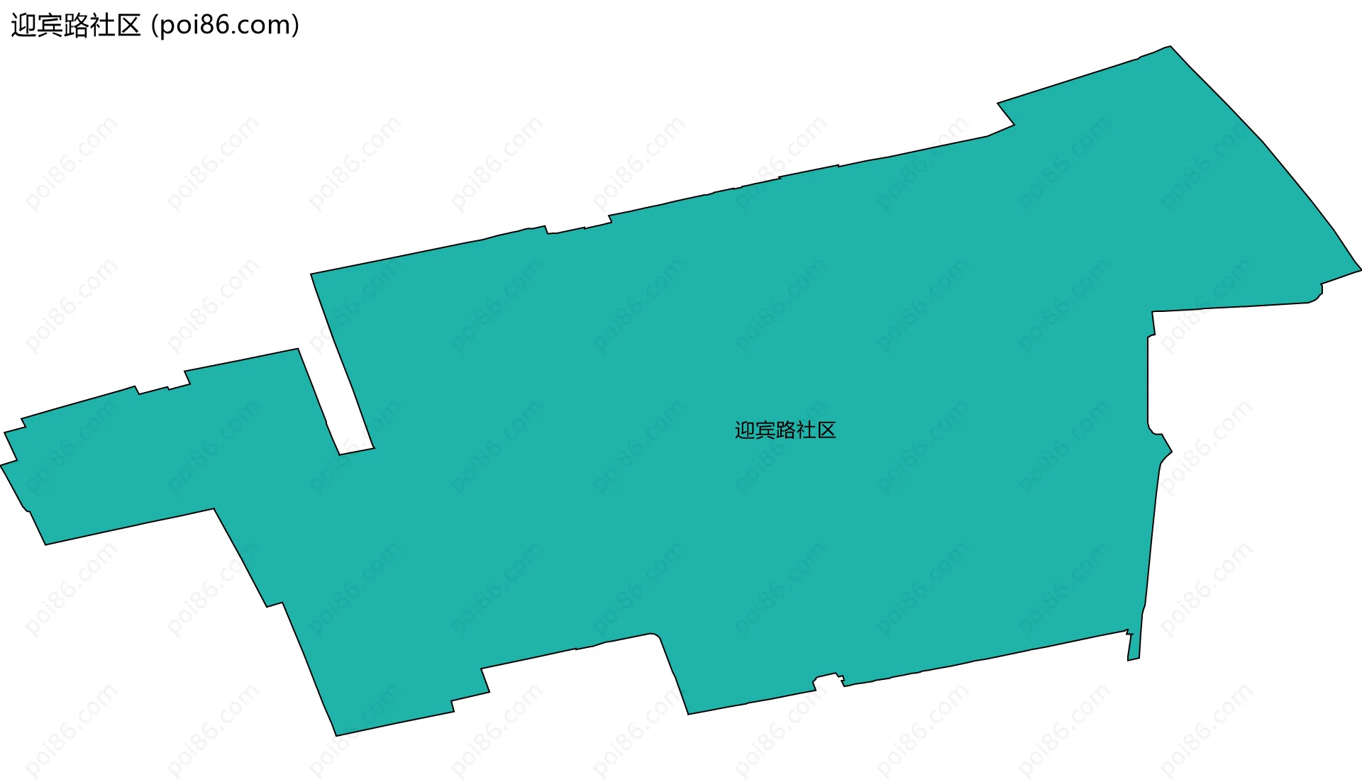 迎宾路社区边界地图