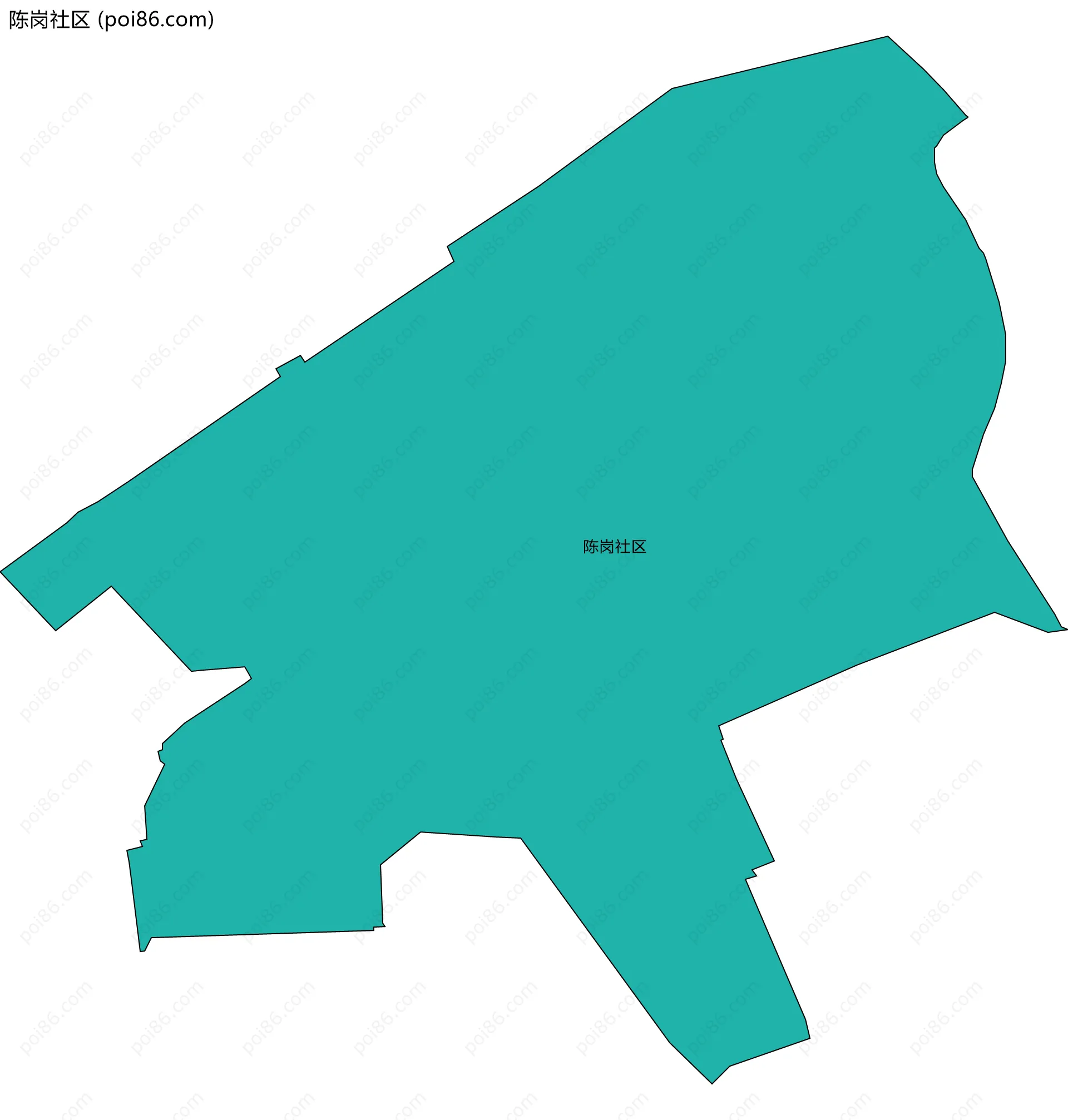 陈岗社区边界地图