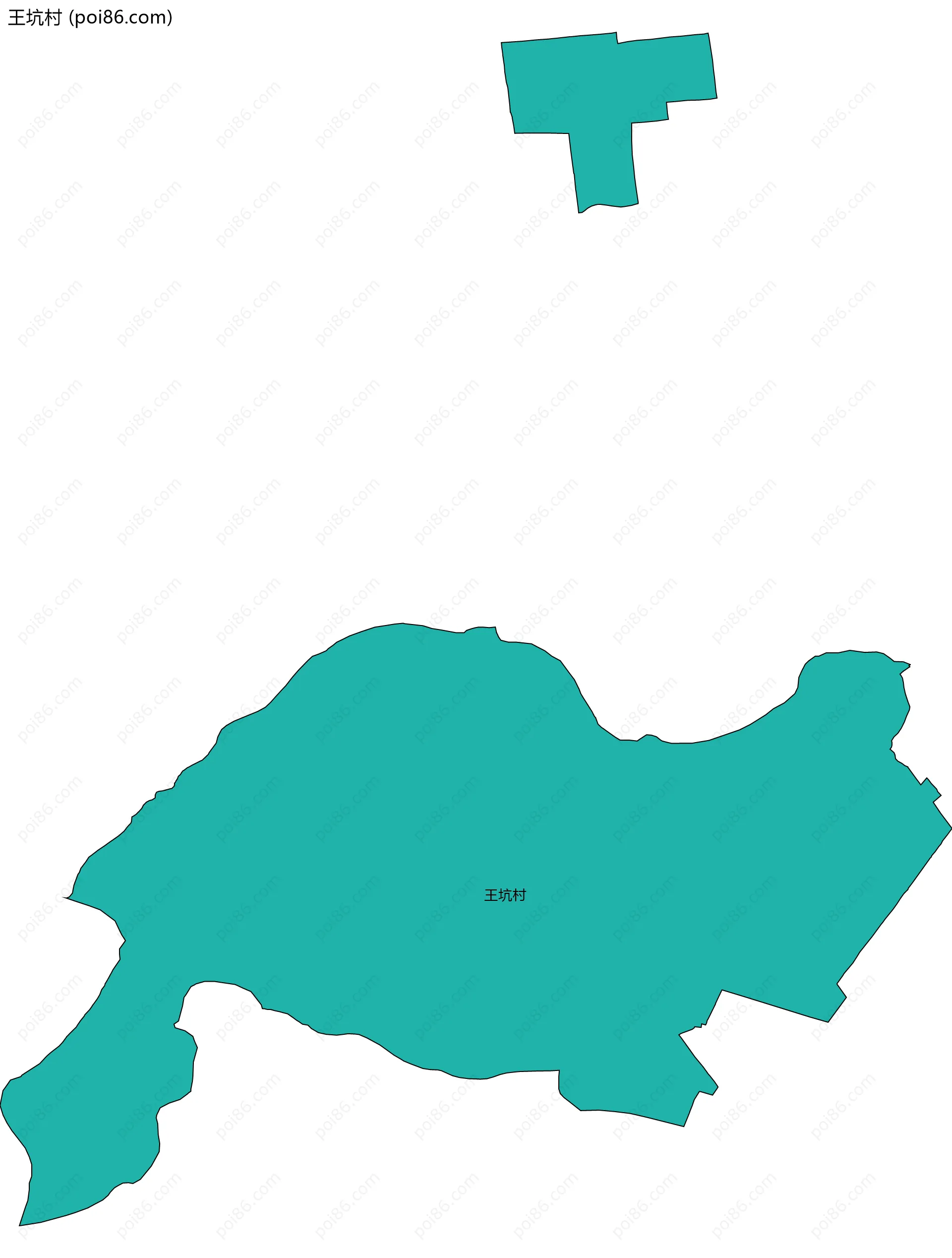 王坑村边界地图