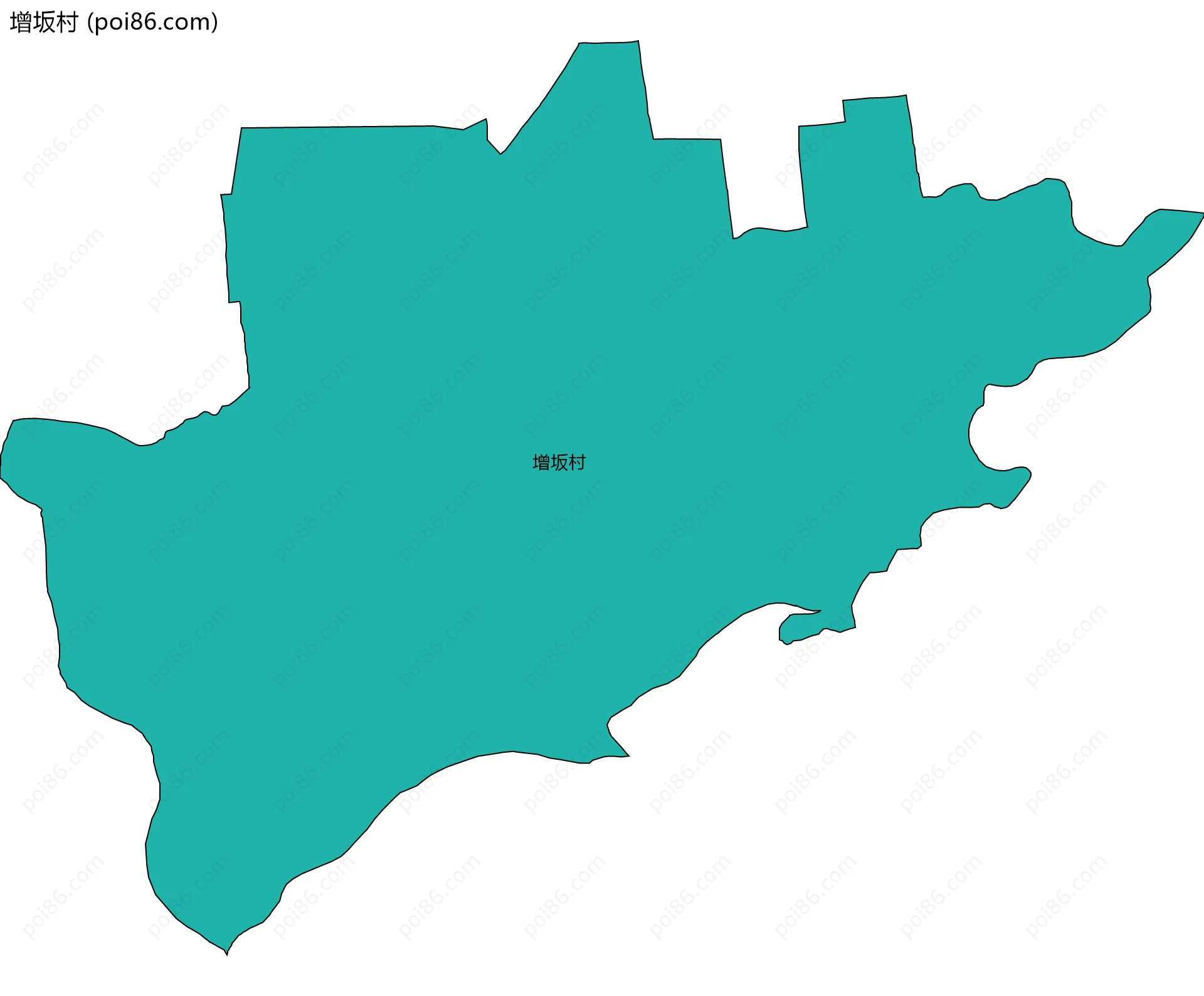 增坂村边界地图