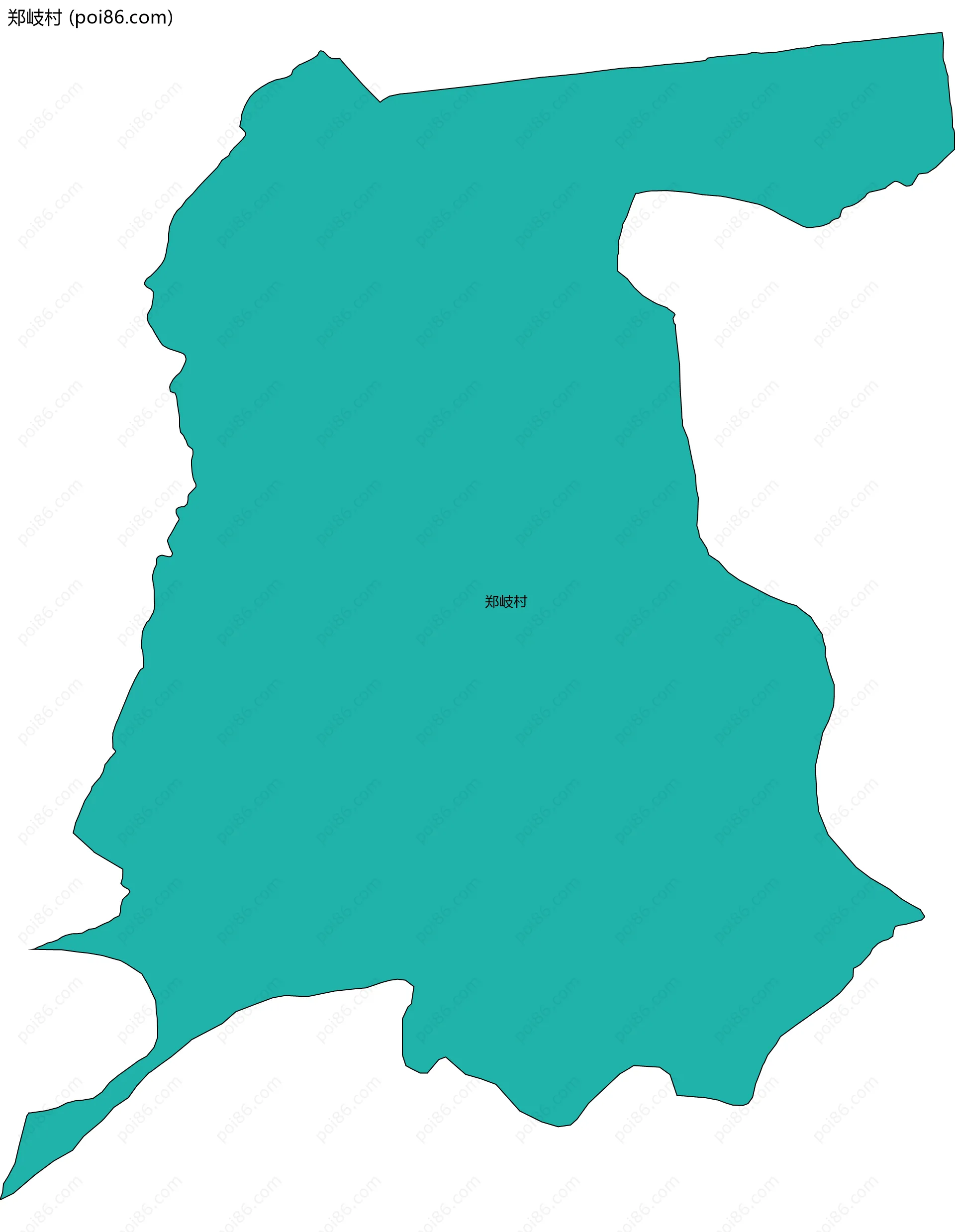 郑岐村边界地图